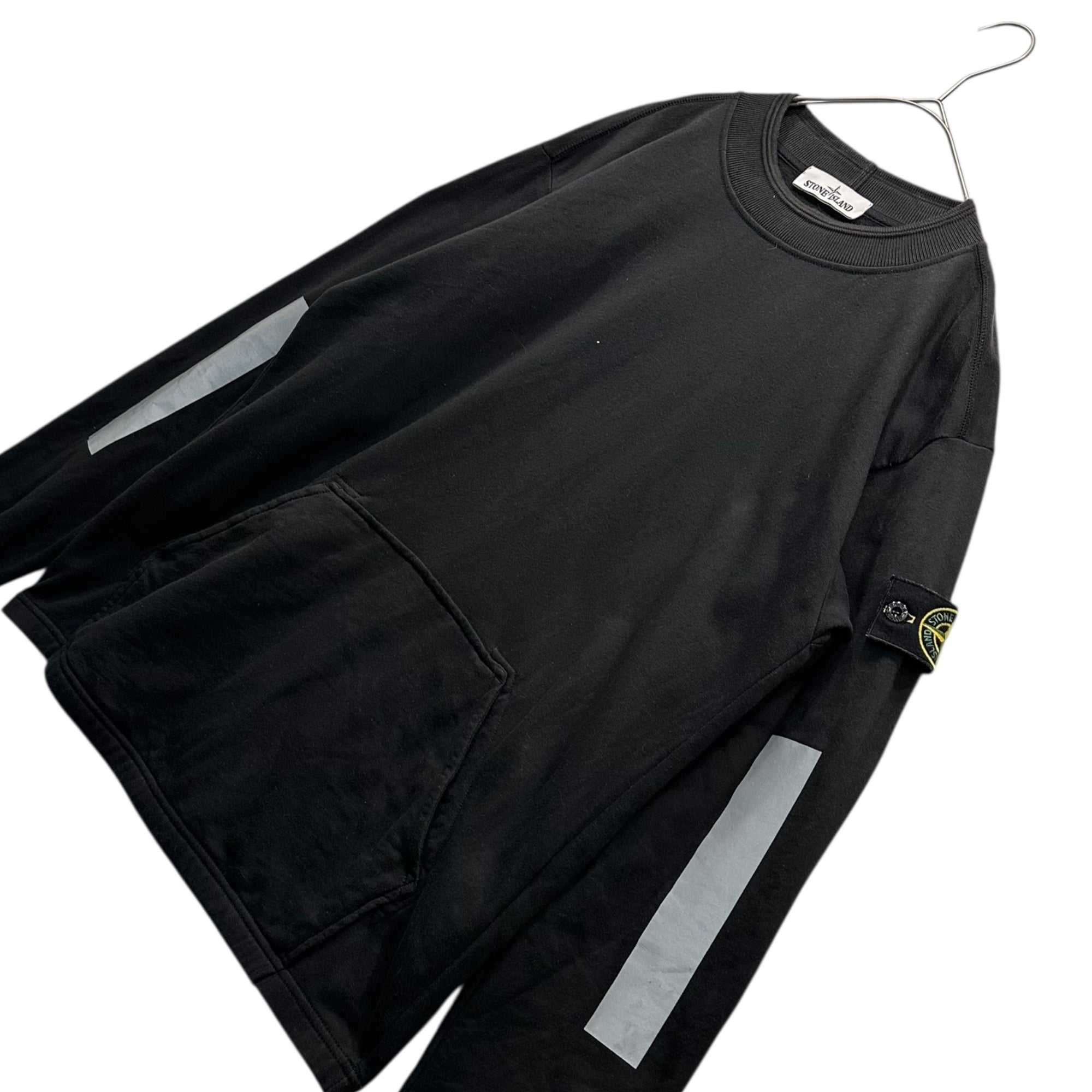 STONE ISLAND(ストーンアイランド) 18AW REFLECTIVE CREW SWEATSHIRT リフレクティブ クルーネック スウェット 691560643 M ブラック