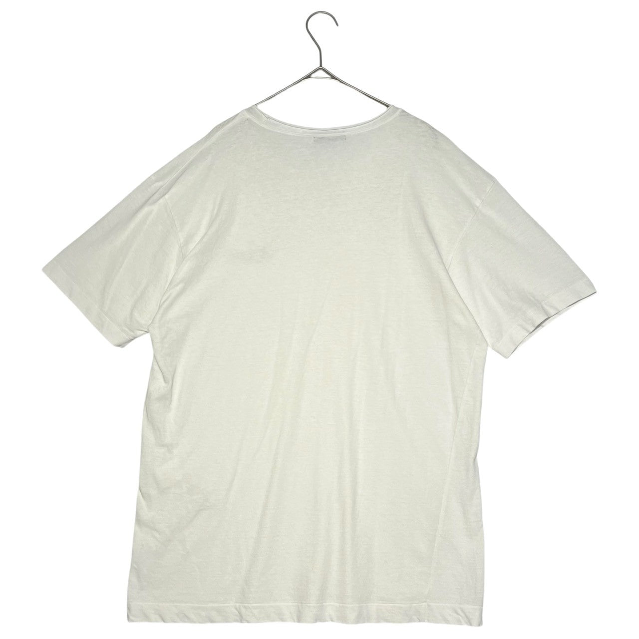 COMME des GARCONS HOMME PLUS(コムデギャルソンオムプリュス) 90's 20th anniversary logo cut-out neck T-shirt 90年代 20周年ロゴ 切りっぱなし ネック Tシャツ FREE ホワイト