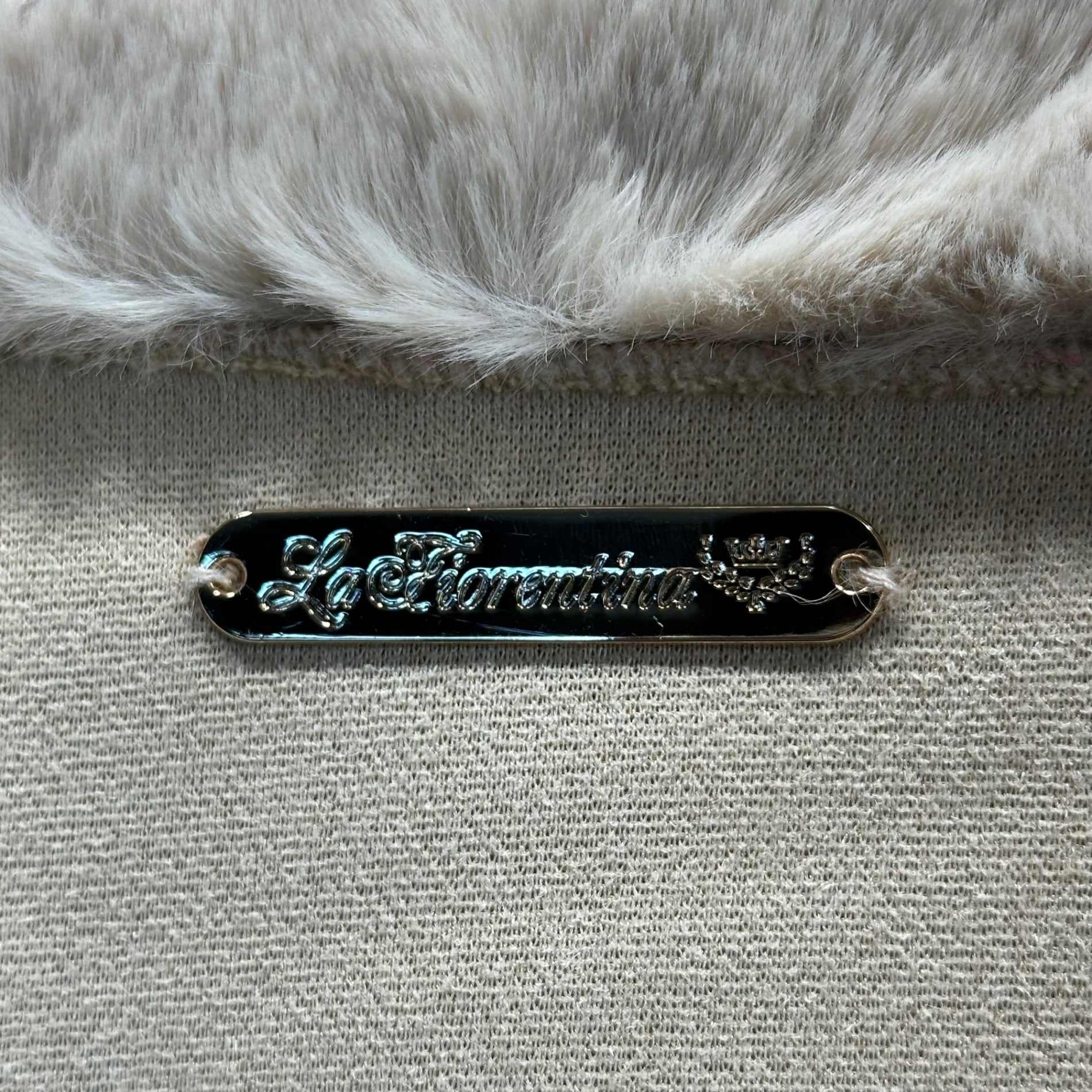 La Fiorentina(ラ・フィオレンティーナ) Long Faux Fur Reversible Vest ロング フェイクファー リバーシブル ベスト VEST-281 S/M アイボリー×ブラウン