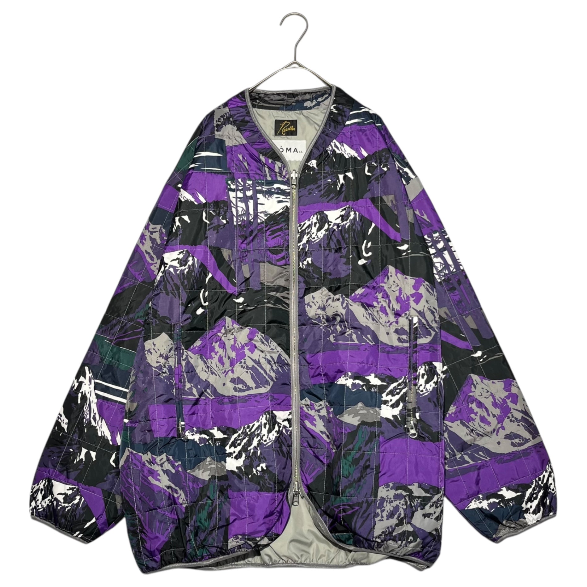 NEEDLES×NOMA(ニードルズ×ノマ) 22AW NOMA t. d. Piping Quilt Jacket 総柄 キルティングジャケット N34-NNJK01 M パープル