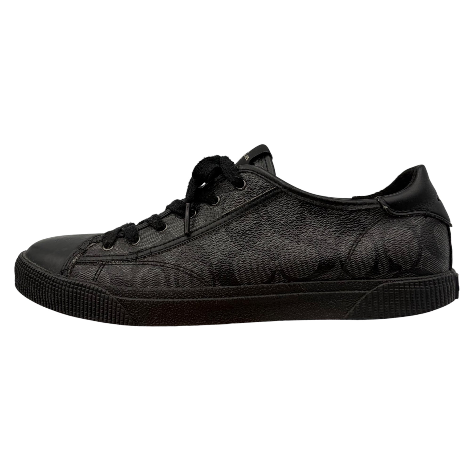 COACH(コーチ) Signature Low-Top Sneakers シグネチャー ローカット スニーカー FG4412 25.5cm グレー×ブラック