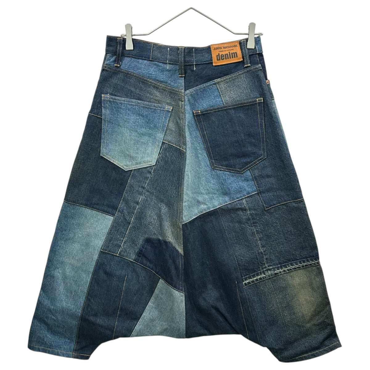COMME des GARCONS JUNYA WATANABE(コムデギャルソンジュンヤワタナベ) 2018AW Denim Patchwork Sul Elle Pants デニム パッチワーク ペンギン サルエル パンツ XB-P006 XS インディゴ AD2018