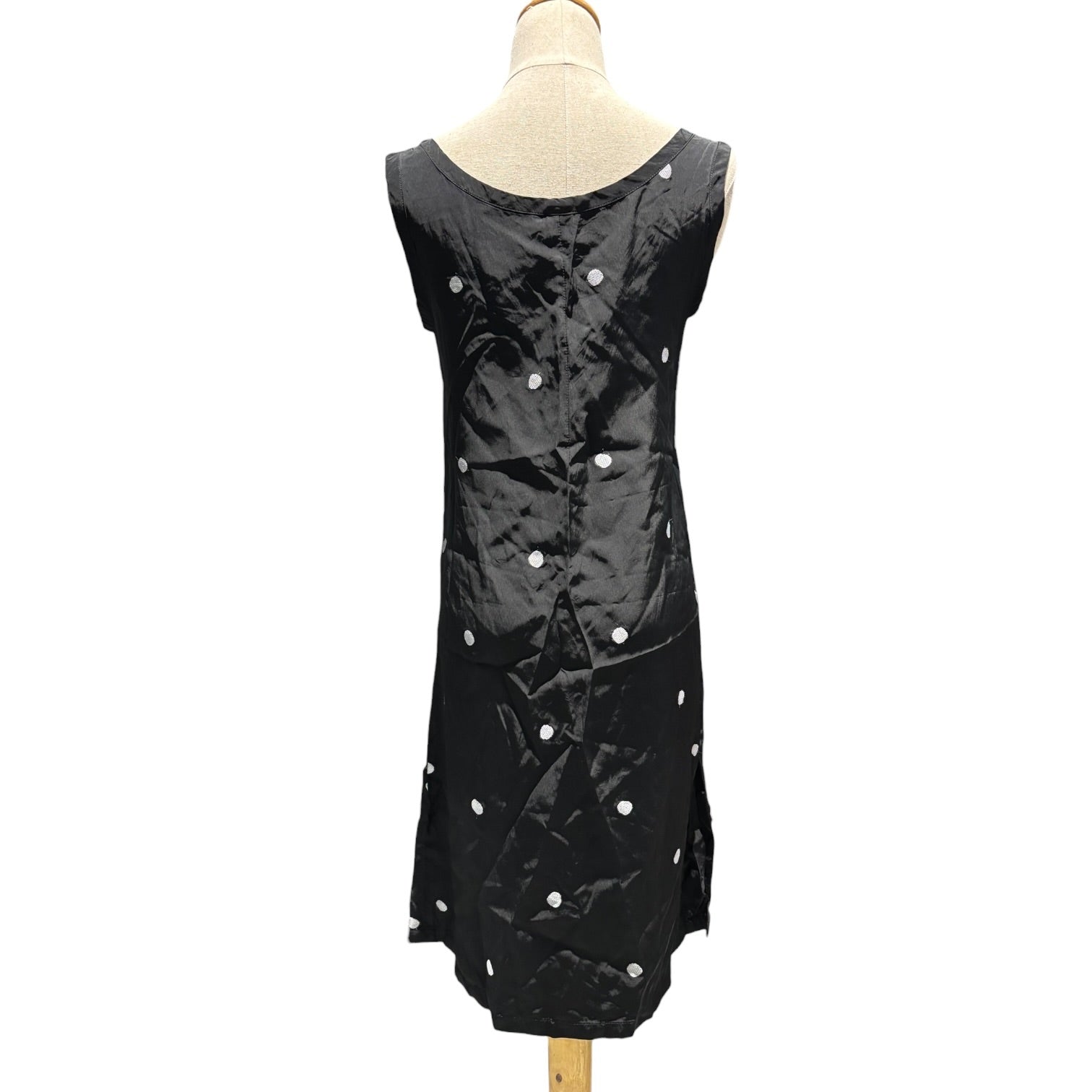 Y's(ワイズ) Sleeveless Polka Dot Mini Dress ノースリーブ ドット ミニ ワンピース YQ-D15-204 FREE ブラック×グレー