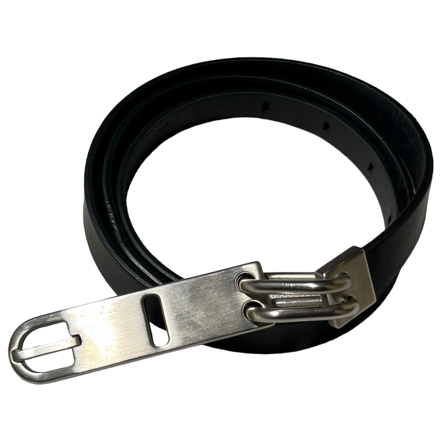 Rick Owens(リックオウエンス) TONGUE BELT タンベルト RA02C0380 UNISEX ブラック×シルバー