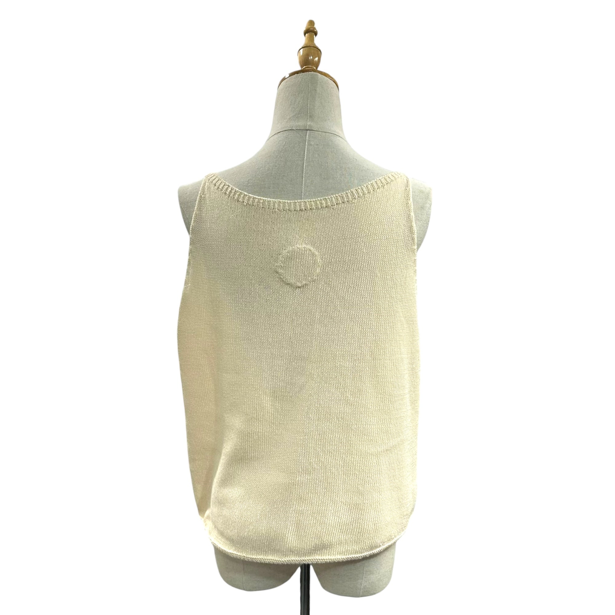 Atelier Andante(アトリエアンダンテ) Linen knit sleeveless top リネン ニット ノースリーブ トップ FREE アイボリー ベスト