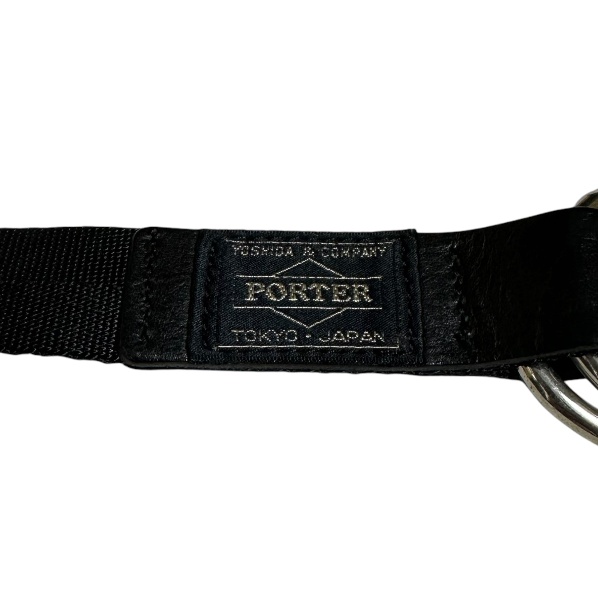 N.HOOLYWOOD×PORTER(エヌハリウッド×ポーター) W Name Cow Leather Nylon Belt ダブル ネーム カウ レザー ナイロン ベルト 962-AC03 pieces ブラック 箱付 コラボ 限定