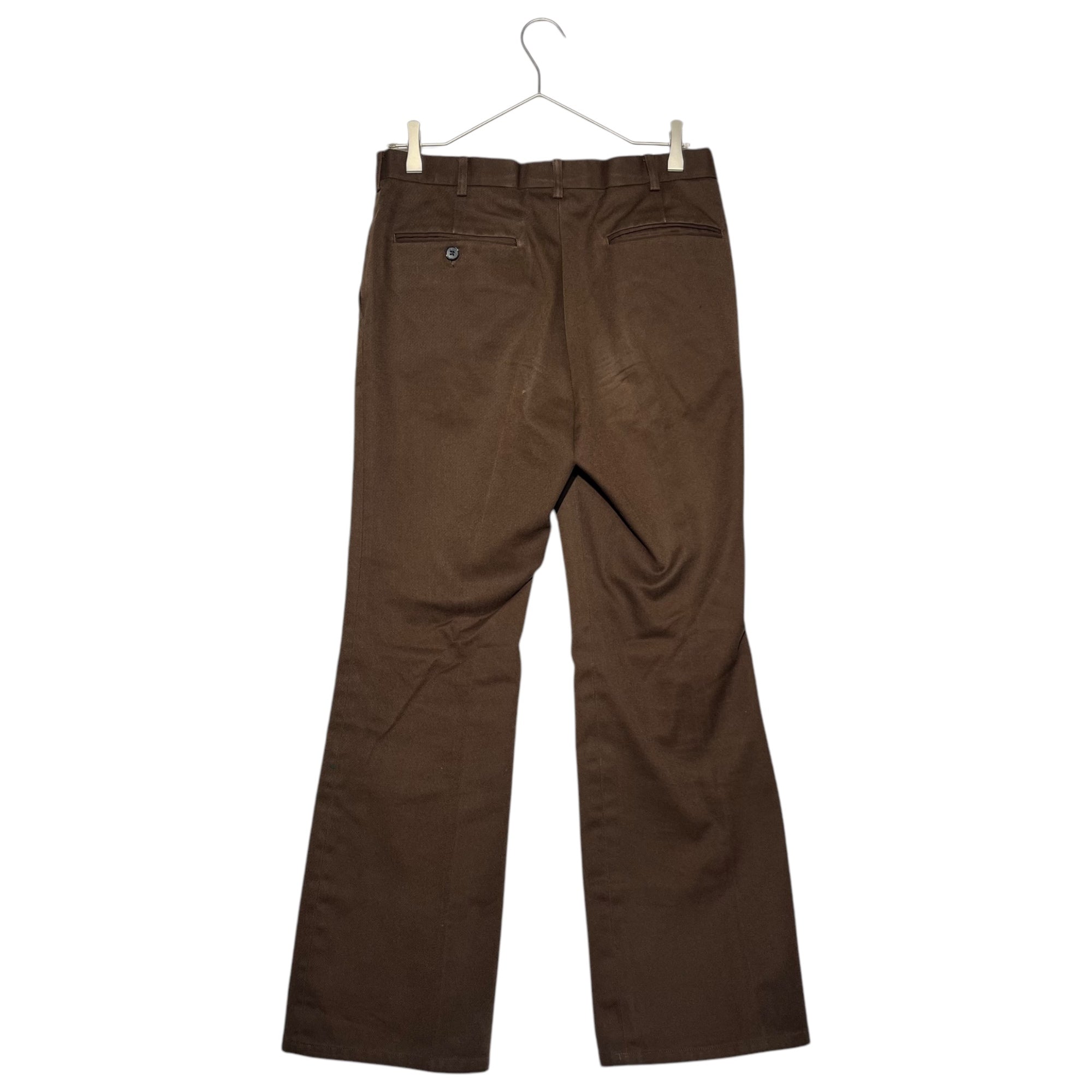 JOHN LAWRENCE SULLIVAN(ジョンローレンスサリバン) 19AW Flare cotton slacks フレア コットン スラックス 2A031-0220-69 44(S程度) ブラウン