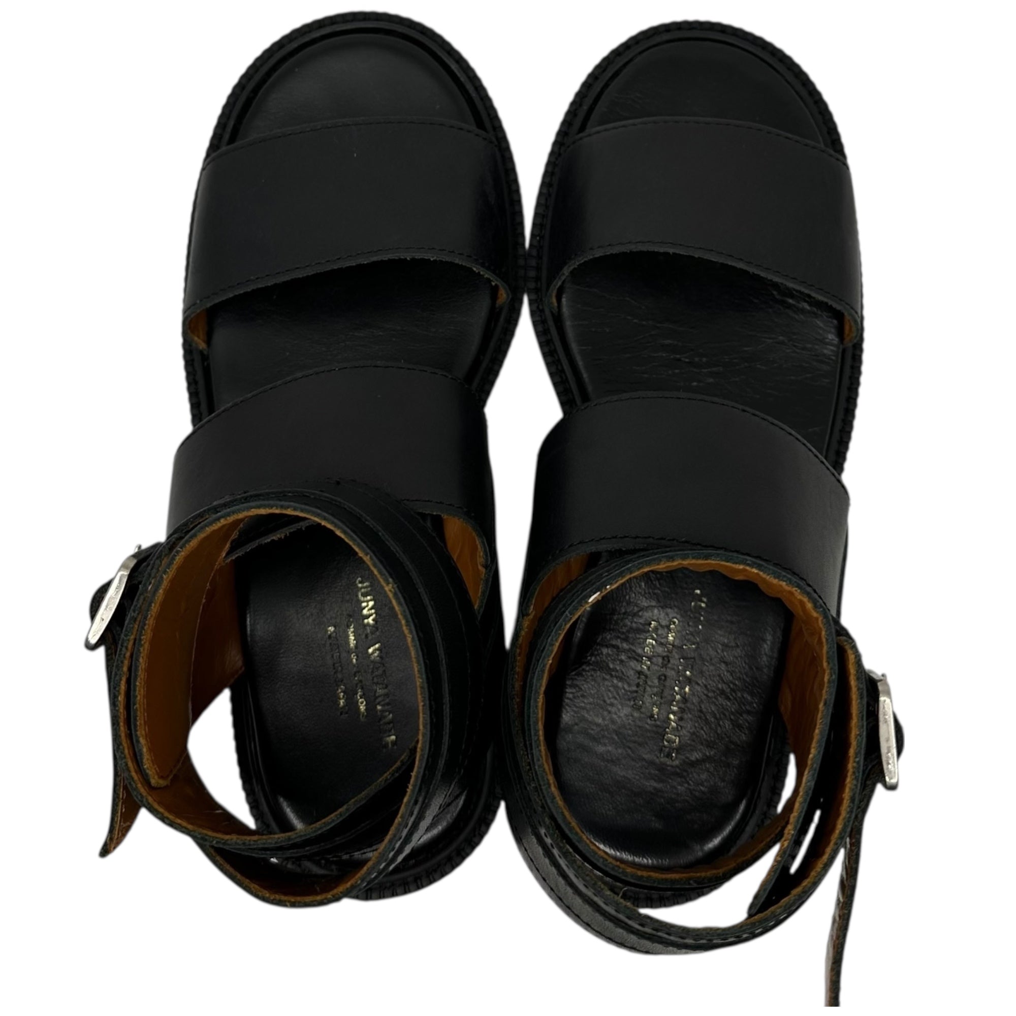 COMME des GARCONS JUNYA WATANABE(コムデギャルソンジュンヤワタナベ) Ankle Strap Leather Sandals アンクル ストラップ レザー サンダル M(24cm程度) ブラック