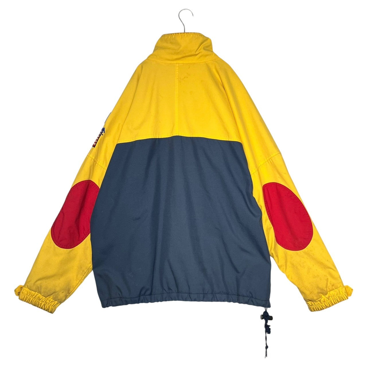 POLO RALPH LAUREN(ポロラルフローレン) 90's original "snow beach" Anorak jacket オリジナル スノー ビーチ アノラック ジャケット  L イエロー×レッド 1993 90年代 ヴィンテージ 稀少品