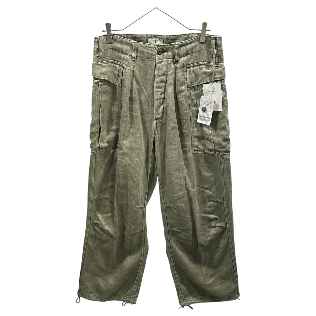 HERILL(へリル) 2026SS USMC HBT Linen pants ミリタリー ヘリンボーン リネン パンツ 26-030-HL-8301-10 1 オリーブ