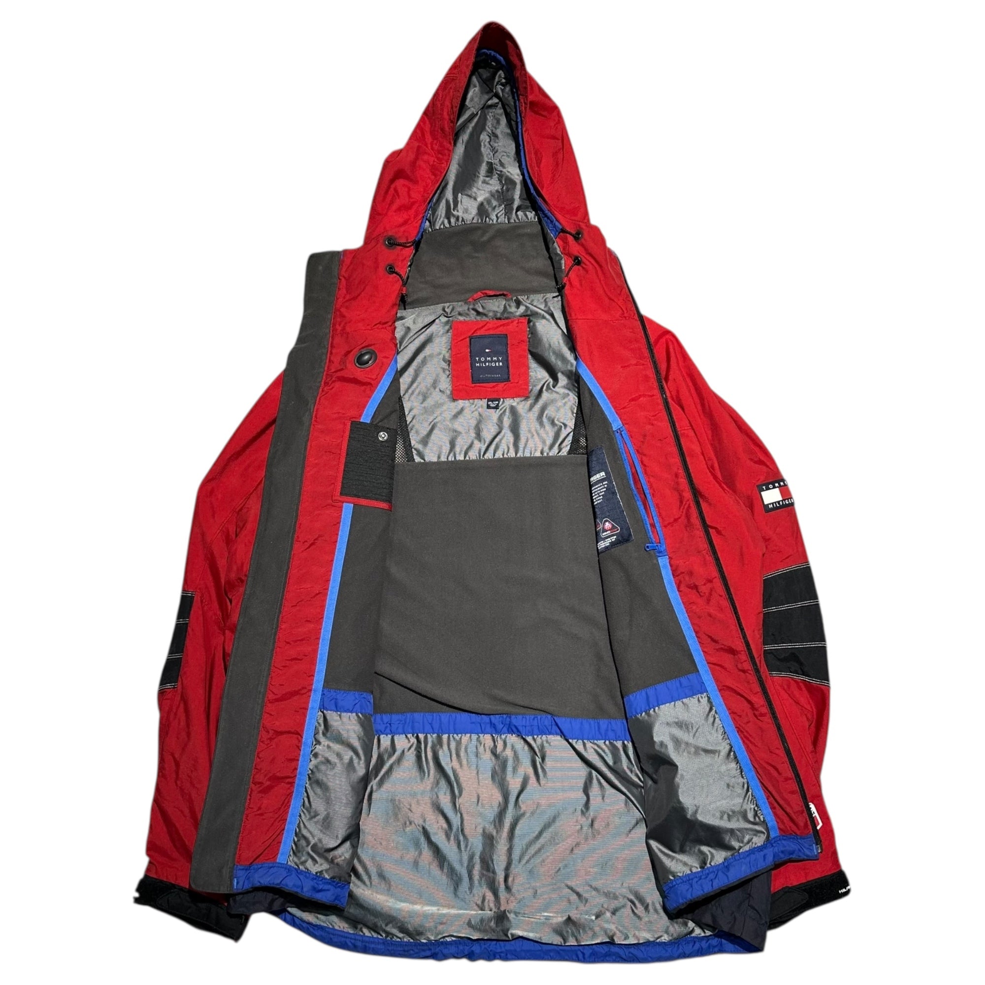 TOMMY HILFIGER(トミーヒルフィガー) 00's Big Size Mountain Parka ビッグ サイズマウンテンパーカー XXL レッド×ブラック