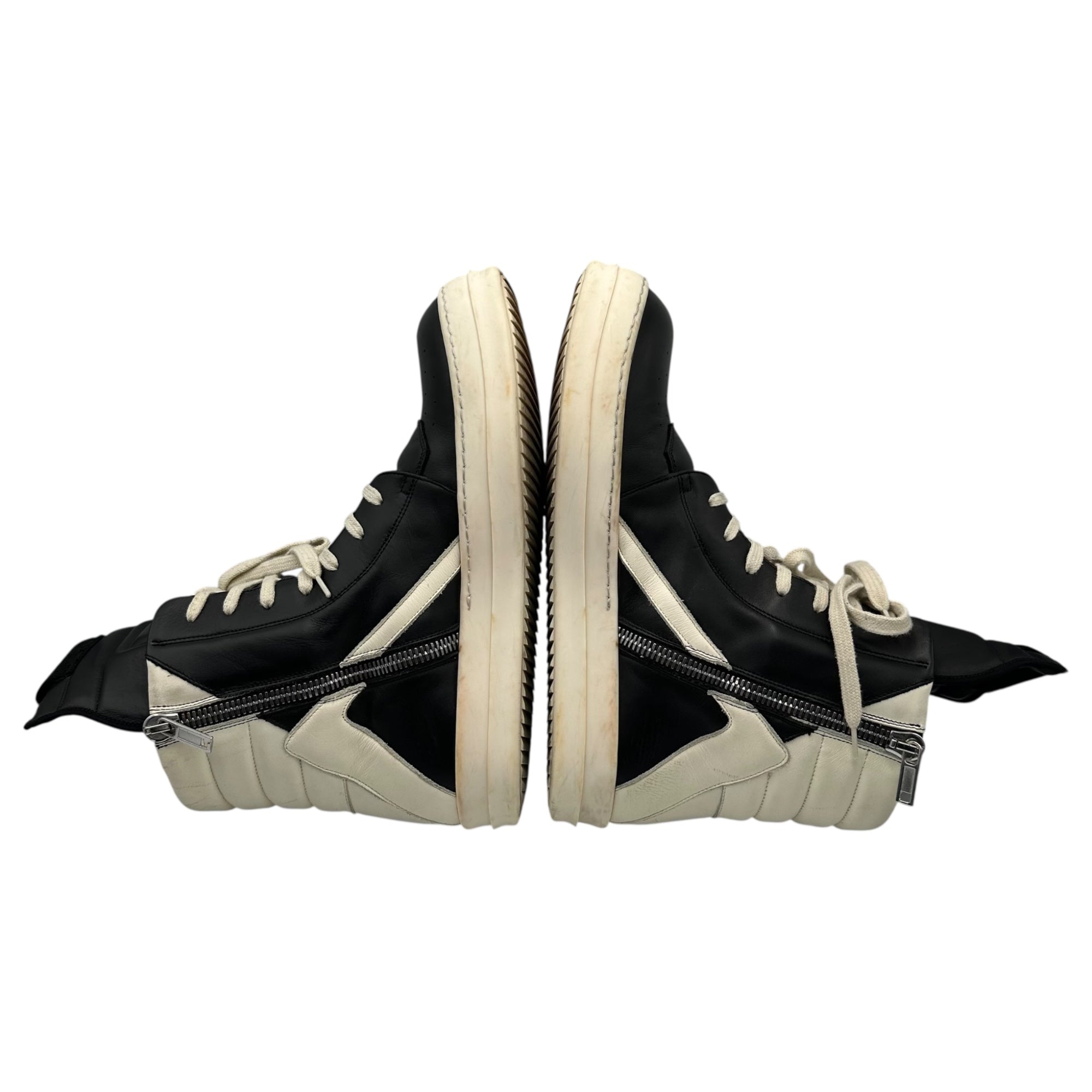 Rick Owens(リックオウエンス) 22SS GEOBASKET ジオバスケット RU01B1894 LRO 9111 43 ブラック×ホワイト ハイカット スニーカー