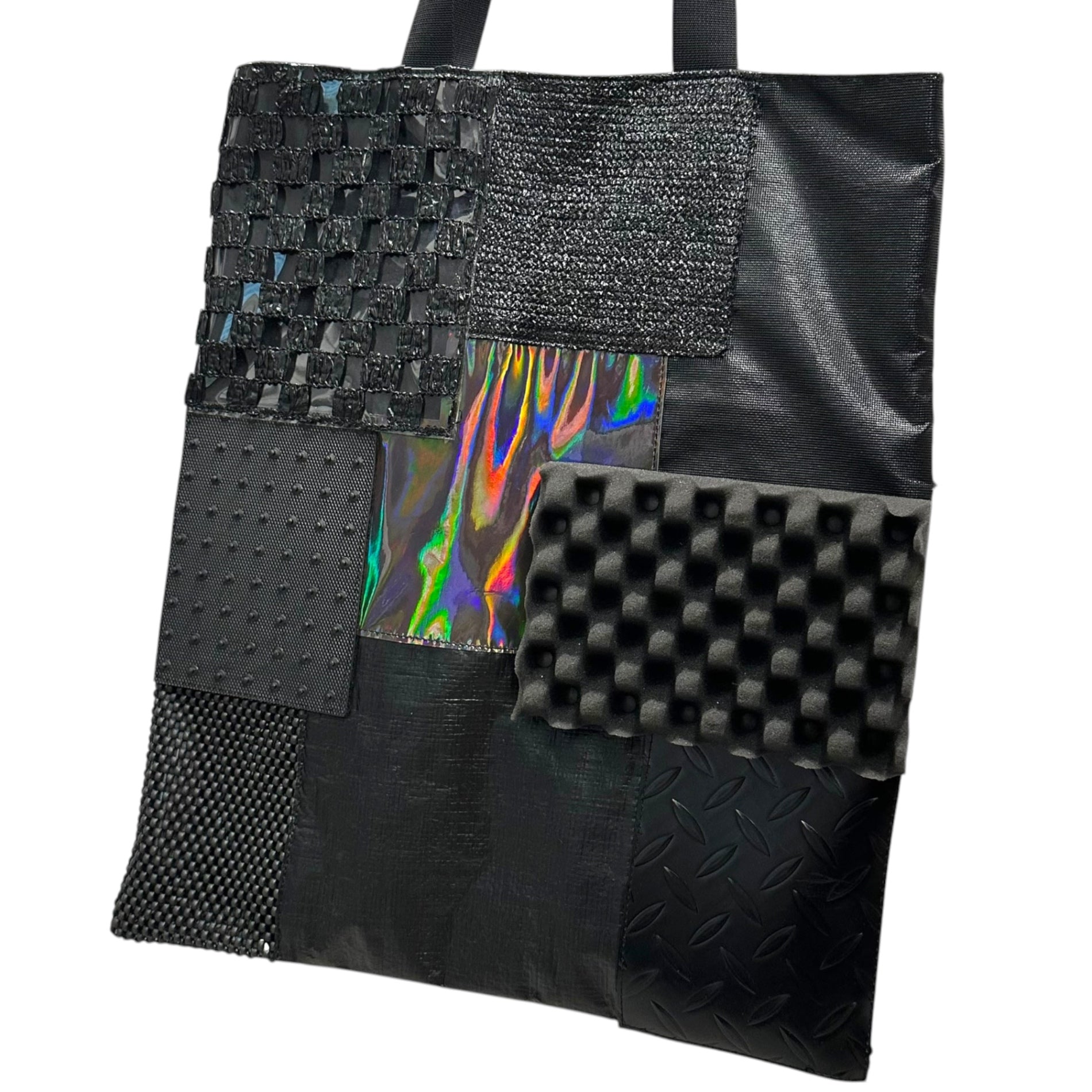 JUNYA WATANABE(ジュンヤワタナベ) 25SS Mixed-Fabric Patchwork Tote Bag 異素材 パッチワーク トート バッグ JO-K207 ブラック AD2024