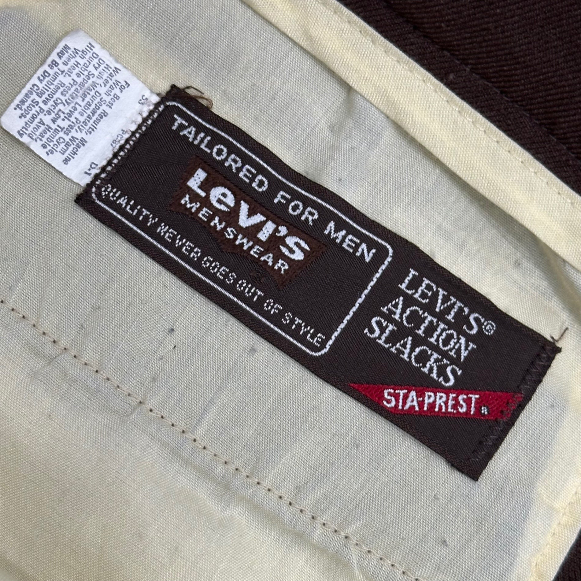 Levi's(リーバイス) 80~90's ACTION SLACKS 80年 90年代 アクション スラックス ブラウン STA-PREST 後継モデル スタプレ ヴィンテージ