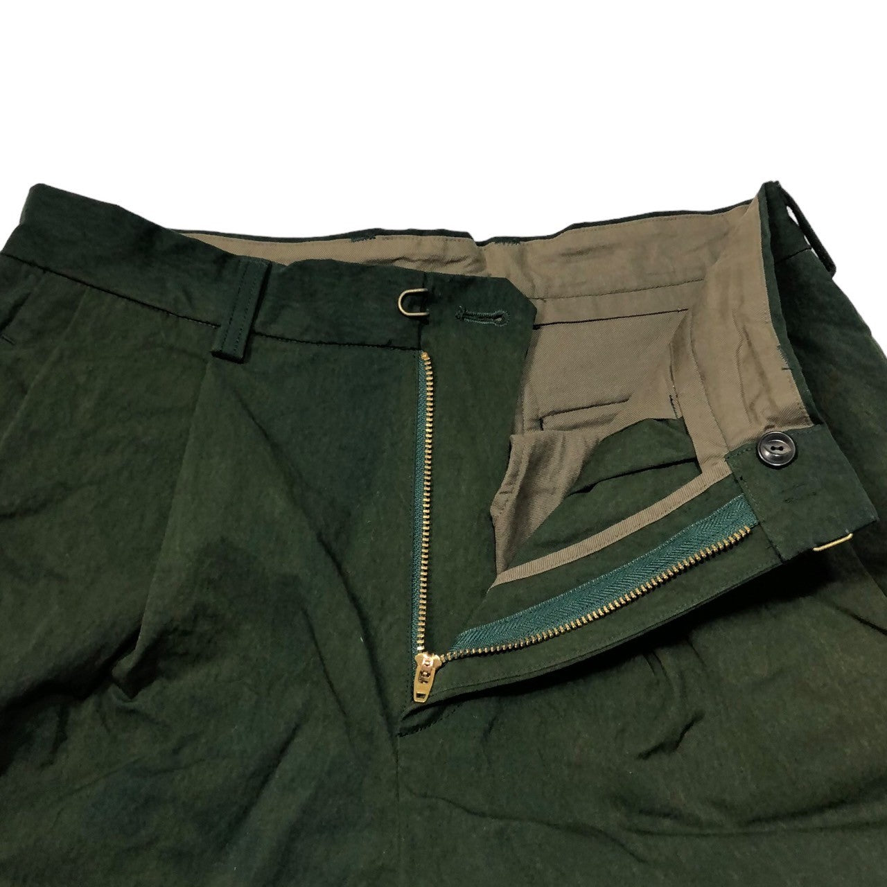 kolor(カラー) 13SS Nylon puckering shorts setup ナイロン ダブル ジャケット ショーツ セットアップ ハーフ パンツ13SCM-J03103 13SCM-P06103 SIZE 1(S) グリーン テーラード