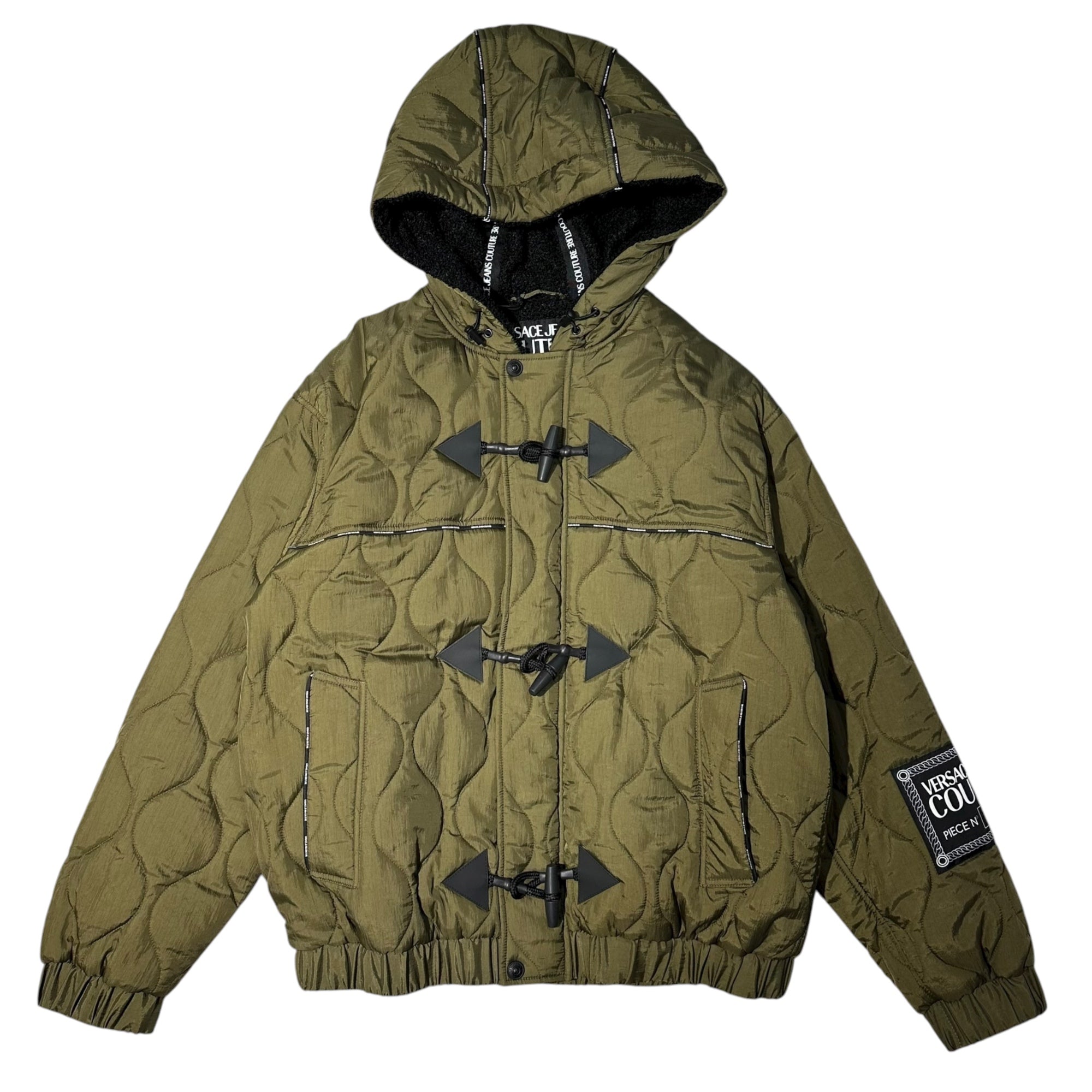 VERSACE JEANS COUTURE(ヴェルサーチジーンズ) Military Liner Sampling Toggle Button Jacket ミリタリー ライナー サンプリング トグル ボタン ジャケット 48(M程度) カーキ