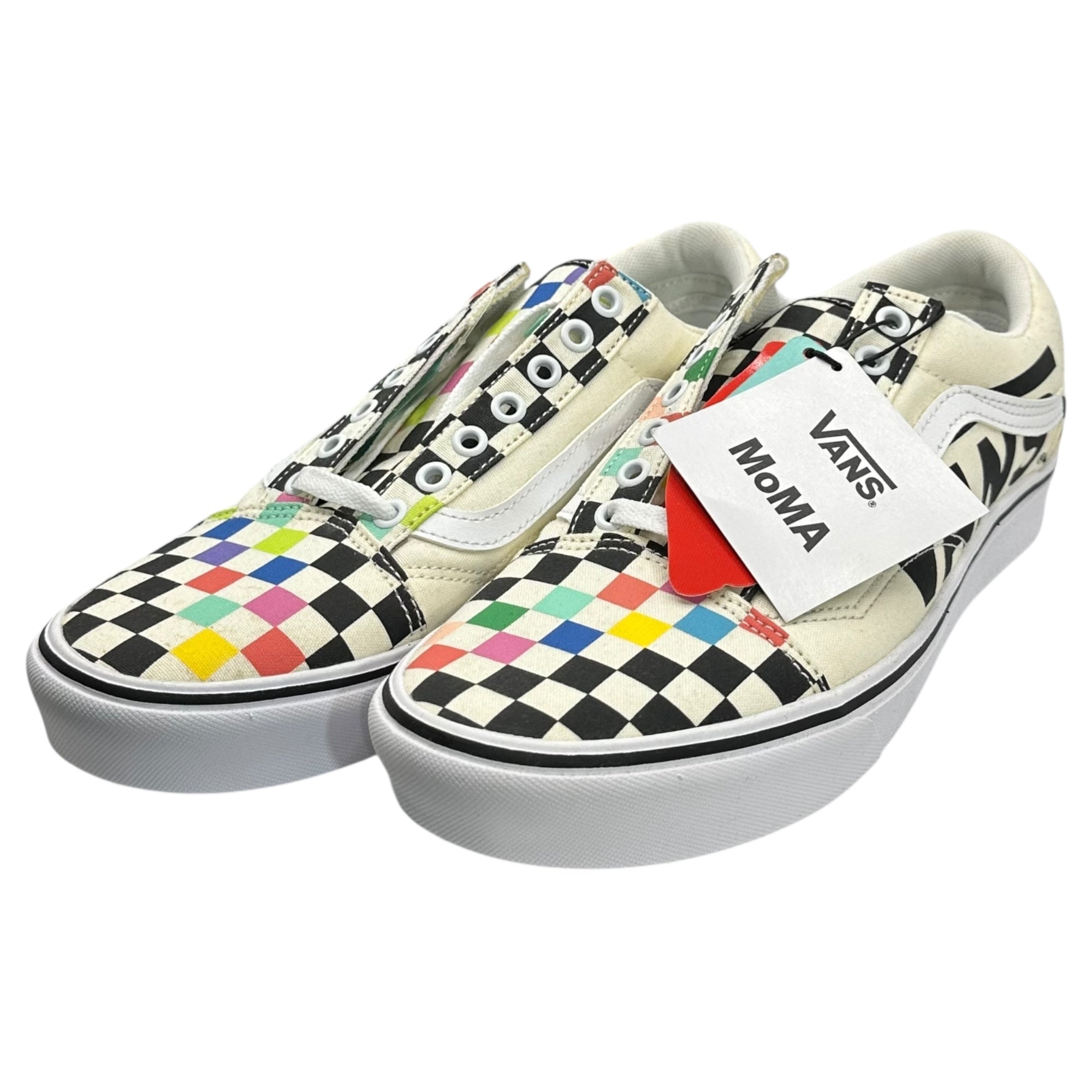 VANS×MoMA(バンズ×モマ) MoMA-Branded Styles COMFYCUSH Old School オールド スクール 721356 27.5cm ホワイト ローカット スニーカー コラボ