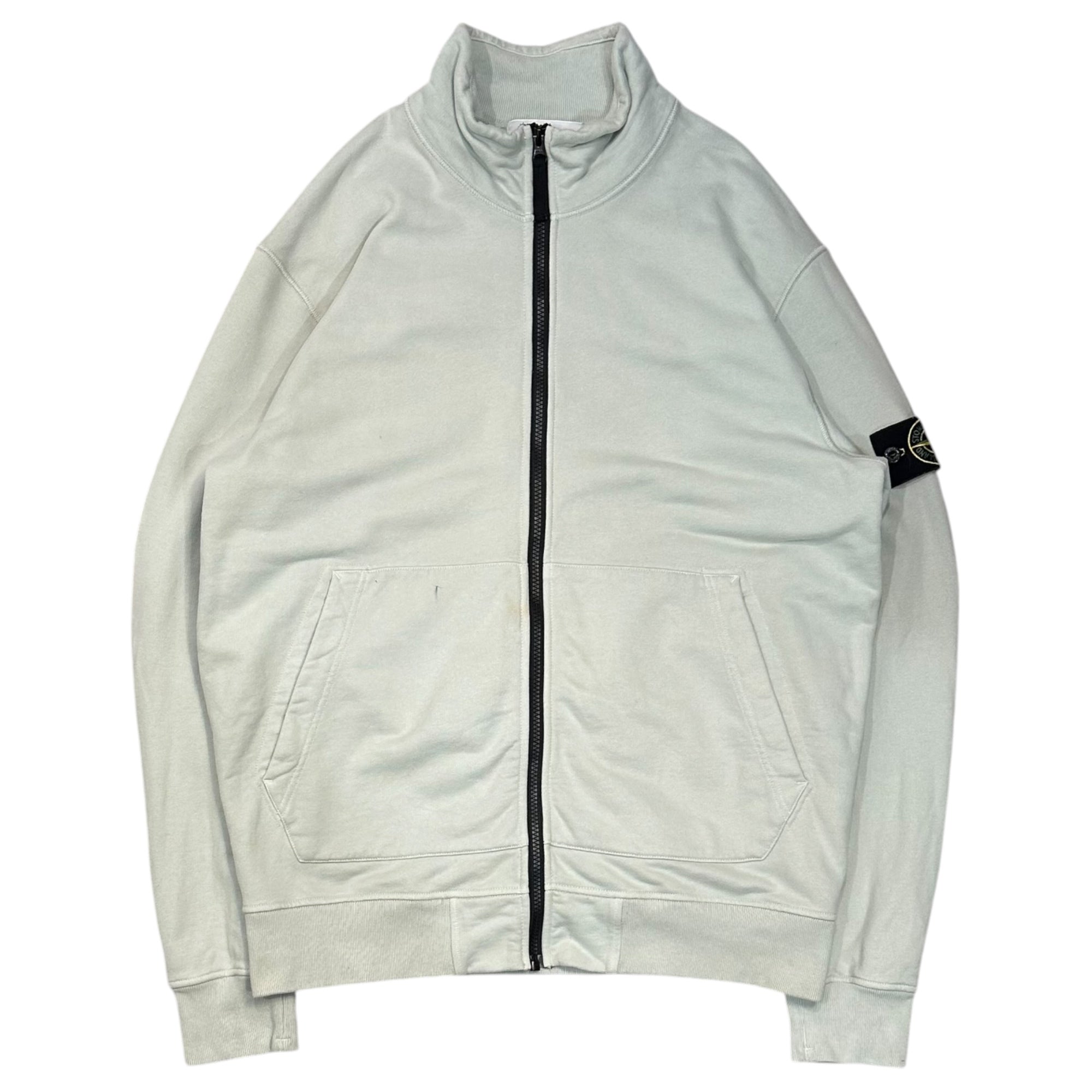 STONE ISLAND(ストーンアイランド) 2022AW COTTON FLEECE GARMENT DYED FULL ZIP SWEATSHIRT コットンプリース ガーメントダイ フルジップ スウェット シャツ 771564320 XL ライトグレー ジャケット