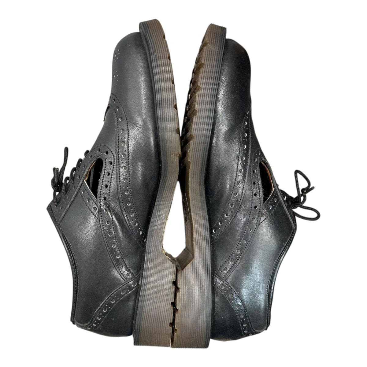 COMME des GARCONS HOMME PLUS×DR.MARTENS(コムデギャルソンオムプリュス×ドクターマーチン) 1980's UK made Wingtip side-cutout leather shoes ウィングチップ サイドオープン レザー シューズ UK 6 1/2(25.5cm程度) ブラック 80's 80年代 最初期