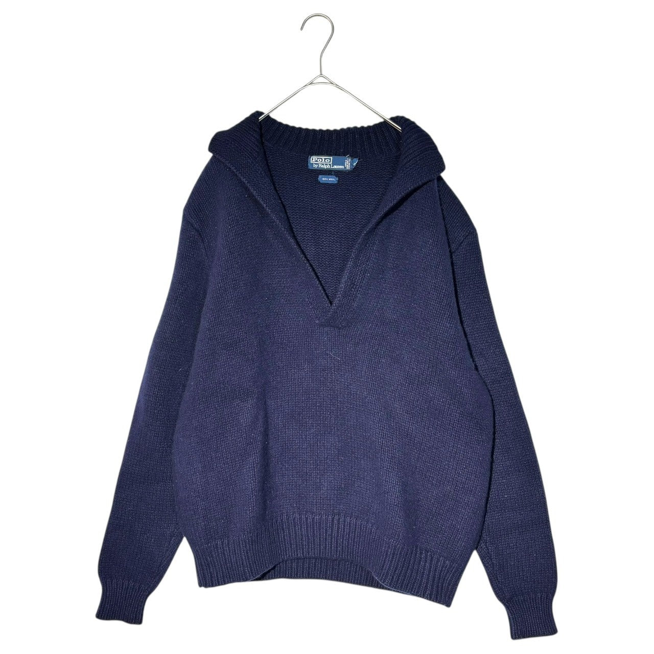 POLO RALPH LAUREN(ポロラルフローレン) 90's Skipper Wool Knit スキッパー ウール ニット XL ネイビー 90年代 ヴィンテージ ヴァルーズ