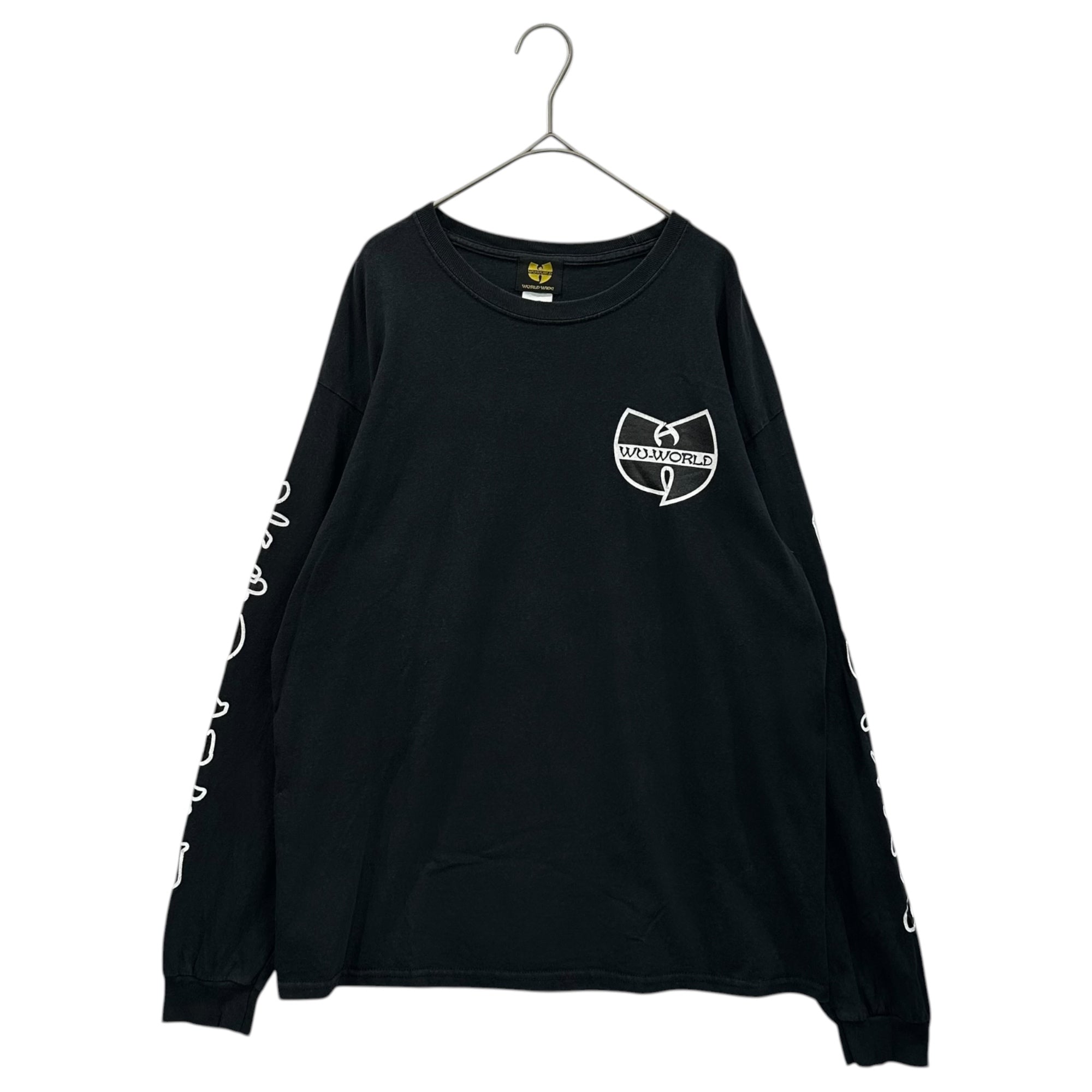 WU-WORLD(ウーワールド) WU-TANG CLAN  L/S TEE ロゴ 長袖 Tシャツ L ブラック カットソー