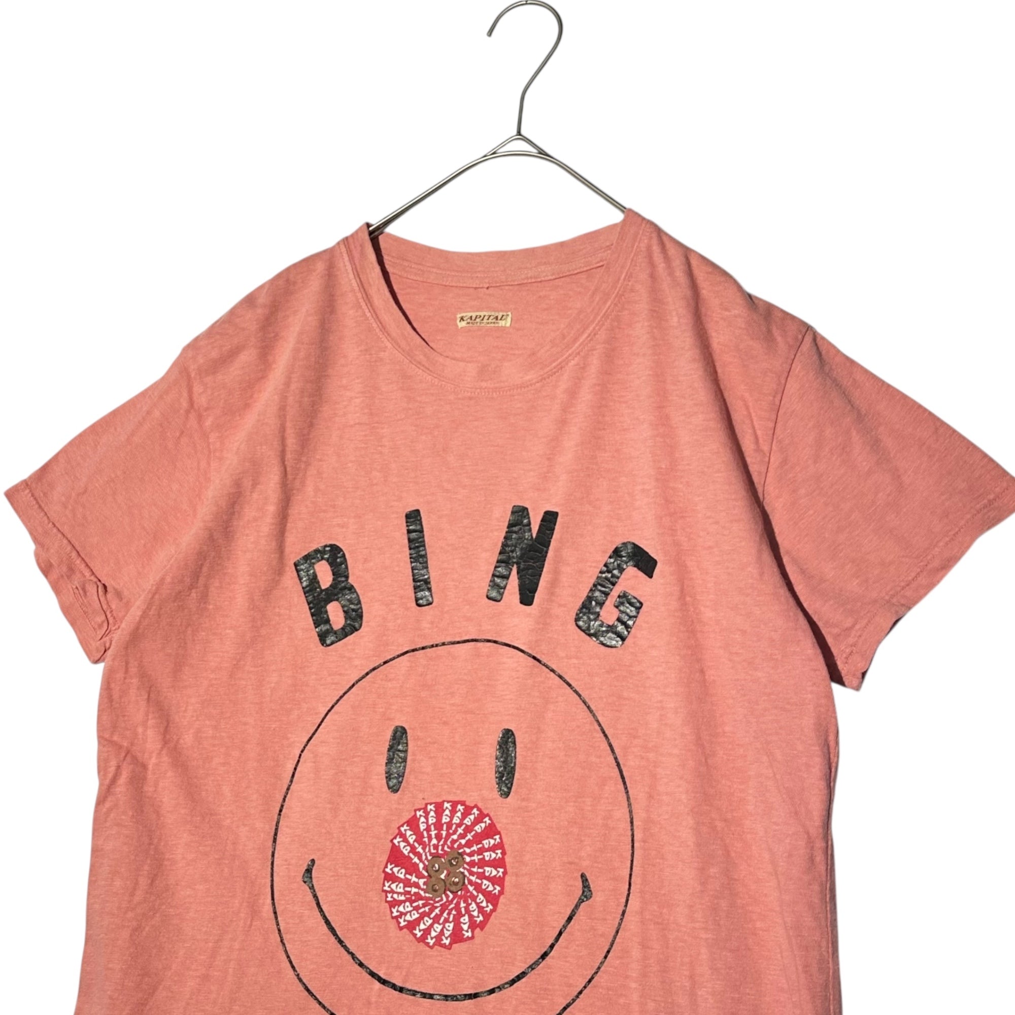 kapital(キャピタル) Crew T-Shirt BINGO Smile 天竺クルーTシャツ ビンゴ スマイル K1403SC289 2(M) ピンク