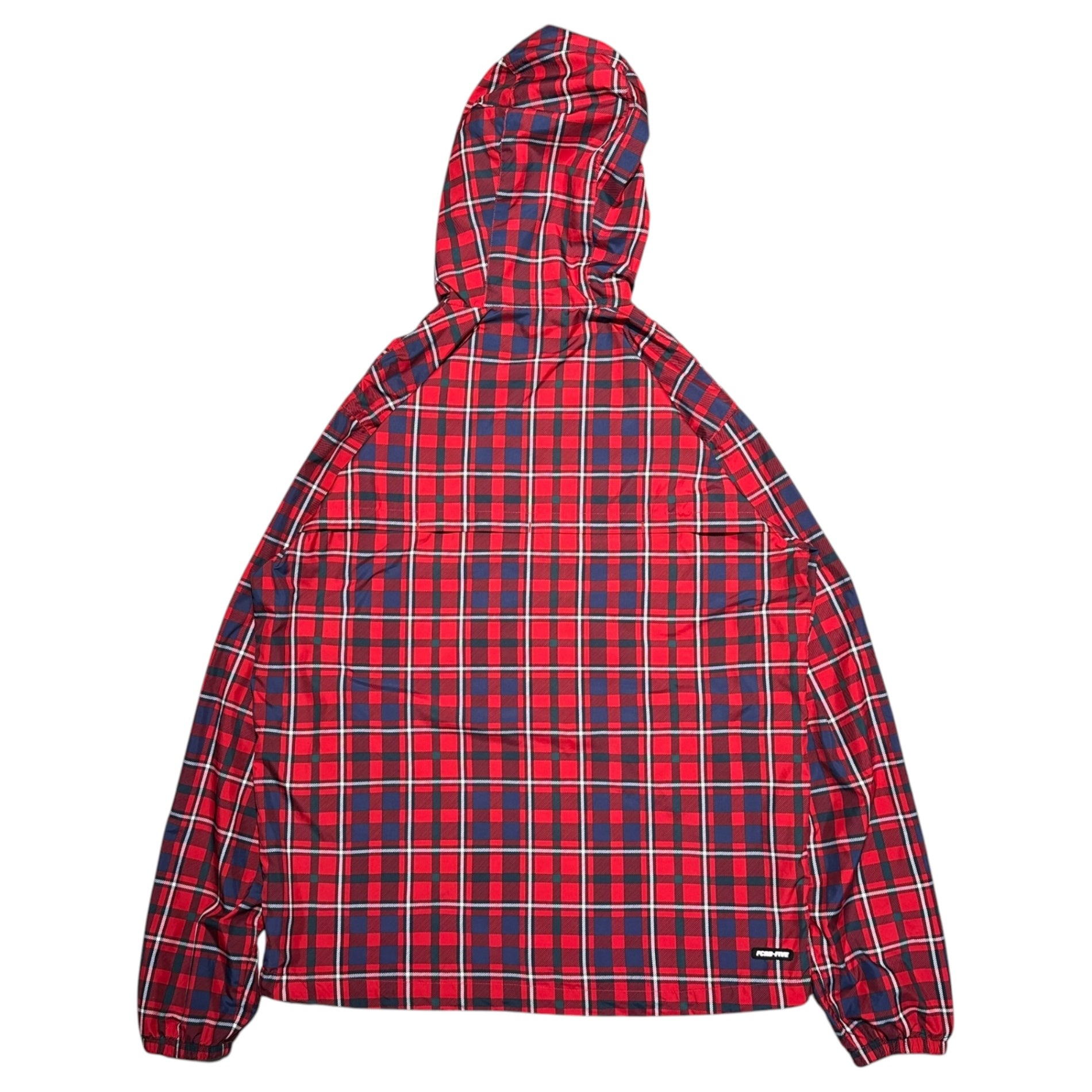 F.C.Real Bristol FCRB(エフシーレアルブリストル) 12SS Checkered Zip-Up Poly Hoodie チェック柄 ジップアップ ポリ フーディー パーカー SP121003A40 M レッド×ブルー