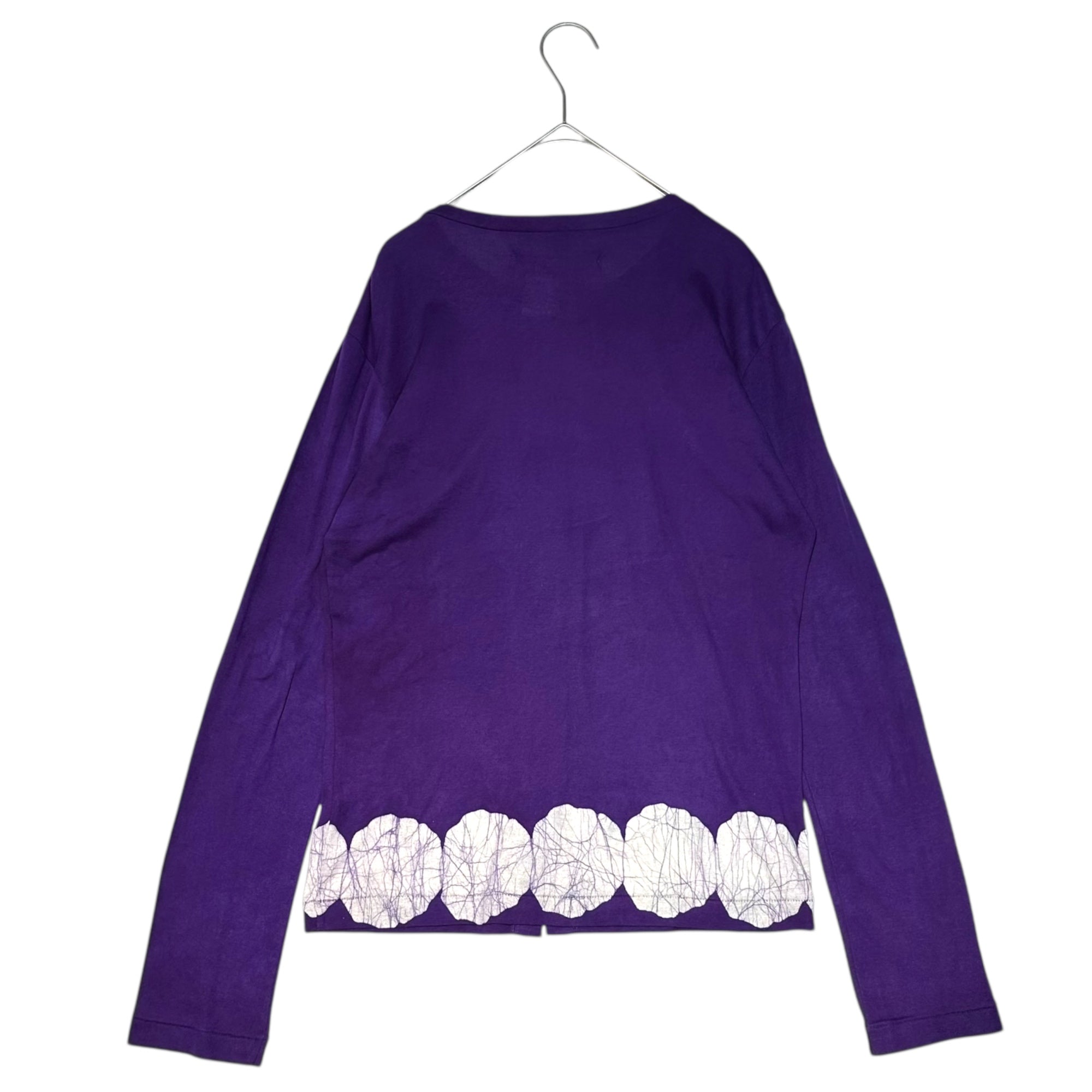 LIMI feu(リミフゥ) Hem Design Cotton Button Cardigan 裾 デザイン コットン ボタン カーディガン LN-T97-028 S パープル