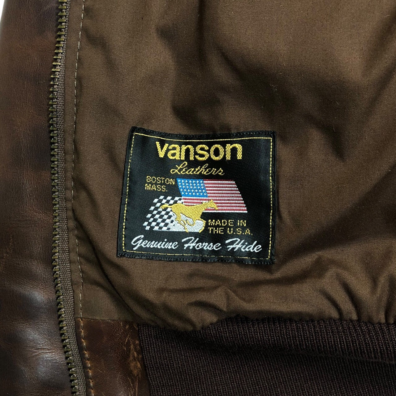 VANSON(バンソン) A-2 flight jacket フライト ジャケット レザー ミリタリー 6158 38(M程度) ブラウン