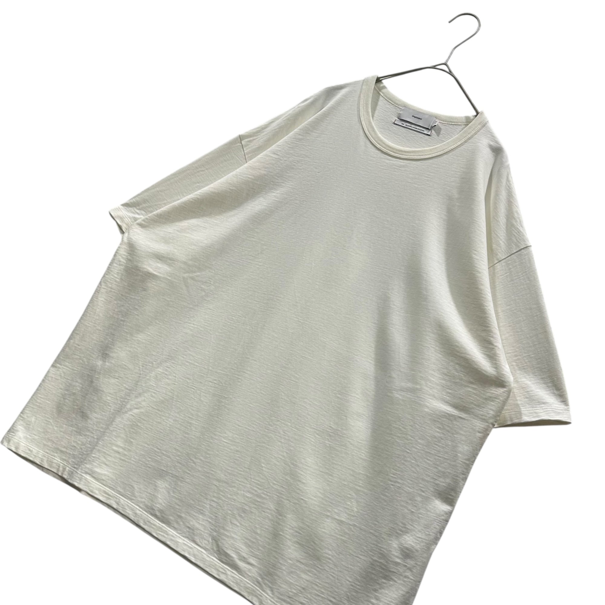 Graphpaper(グラフペーパー) 2024SS RECYCLED COTTON JERSEY S/S TEE リサイクル コットン ジャージー 半袖 Tシャツ GM241-70139 2 ホワイト