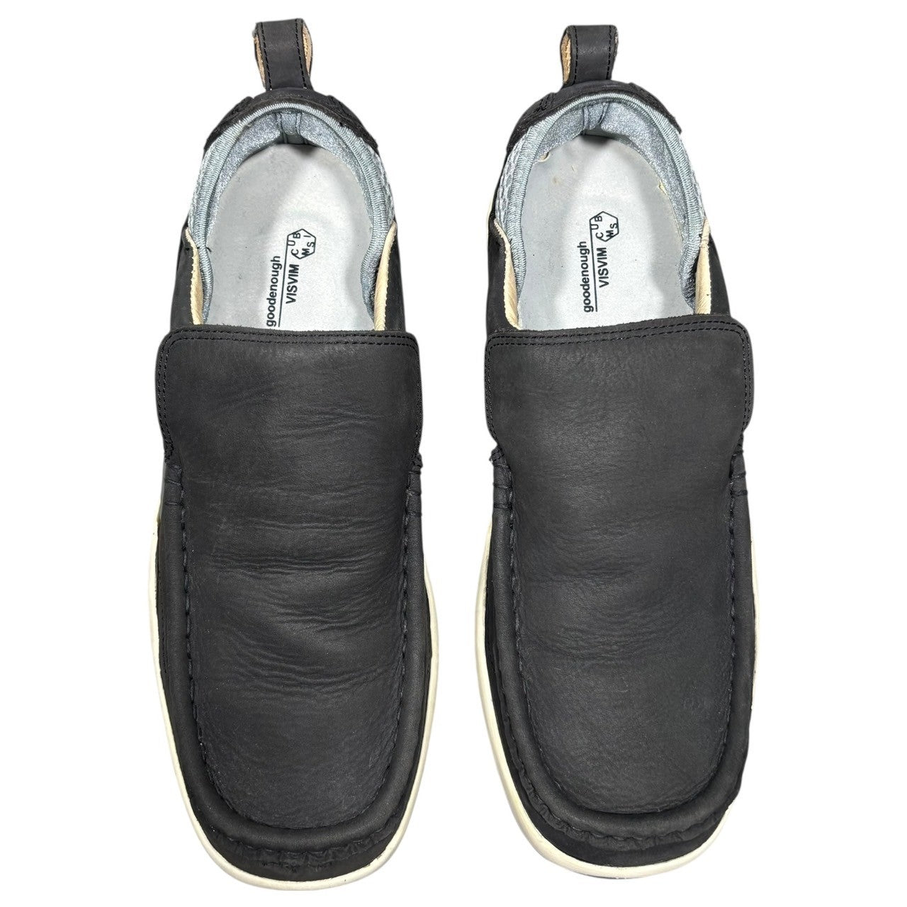VISVIM × GOODENOUGH(ヴィズヴィム × グッドイナフ) 01AW TWONBLY Nubuck Leather Slip-Ons トンブリー ヌバック レザー スリッポン G001-01 9(27.0cm程度) ブラック