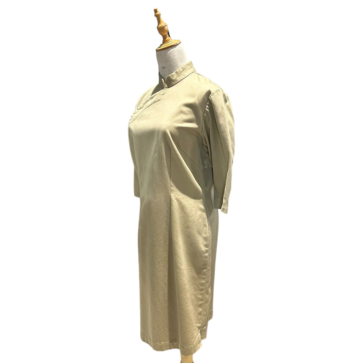 robe de chambre COMME des GARCONS(ローブドシャンブルコムデギャルソン) 2000's Asymmetrical stand-collar dress 変形 スタンドカラー 半袖 ワンピース RU-O001 L ベージュ AD2003