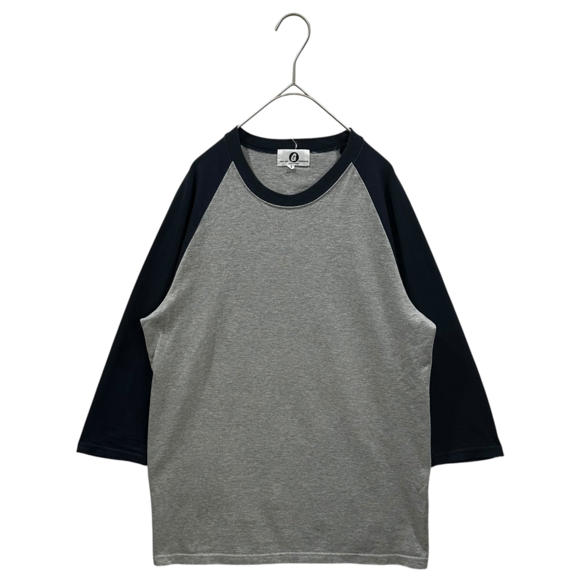 GOODENOUGH(グッドイナフ) Glam G One-Point Logo 7/8 Sleeve Raglan Cut and Sewn グラムG ワンポイント ロゴ 7分袖 ラグラン カットソー 3 ネイビー×グレー