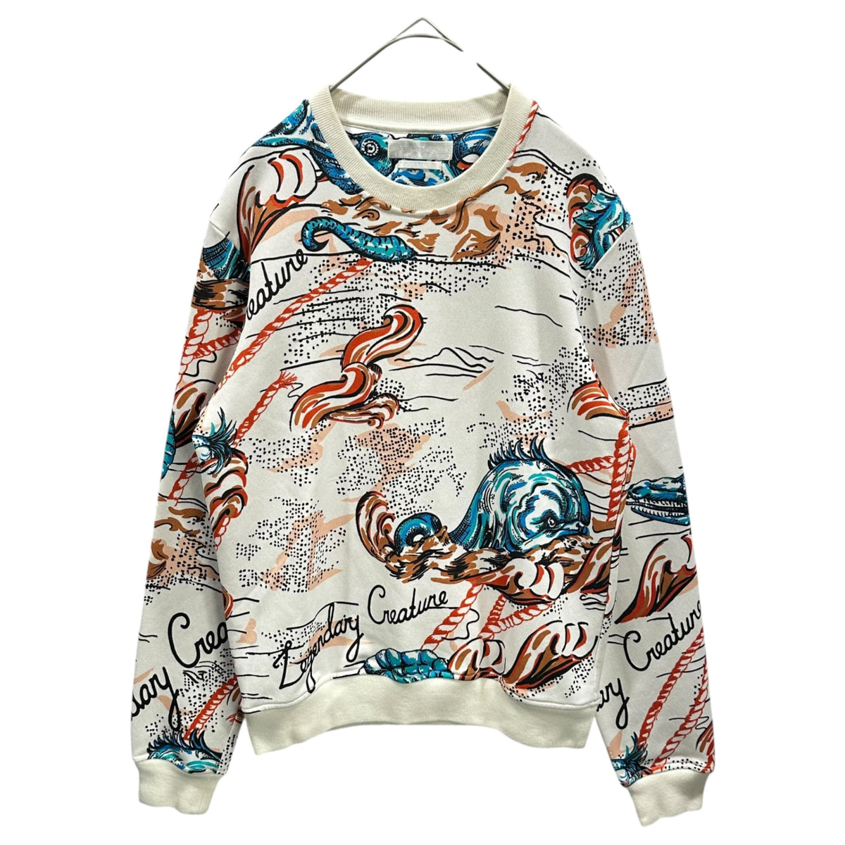 ALEXANDER MCQUEEN(アレキサンダーマックイーン) 2016SS ”Legendary Creature” Sweatshirt 総柄 スウェット 416714 QGX19 XS ホワイト
