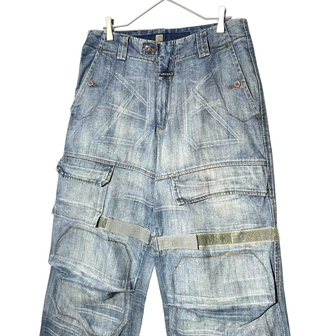 MARITHE FRANCOIS GIRBAUD(マリテフランソワジルボー) 90's~00's Shuttle Buggy Wide Denim Pants シャトル バギー ワイド デニム パンツ GM6101 33 ライトインディゴ ヴィンテージ B-BOY Y2K