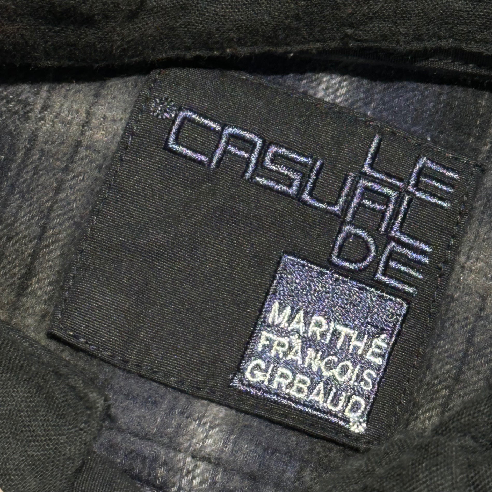 MARITHE FRANCOIS GIRBAUD(マリテフランソワジルボー) 00's Hooded Ombre Check Shirt フーデッド オンブレ チェック シャツ M7-4663 M ネイビー×ブラック Y2K ジャケット