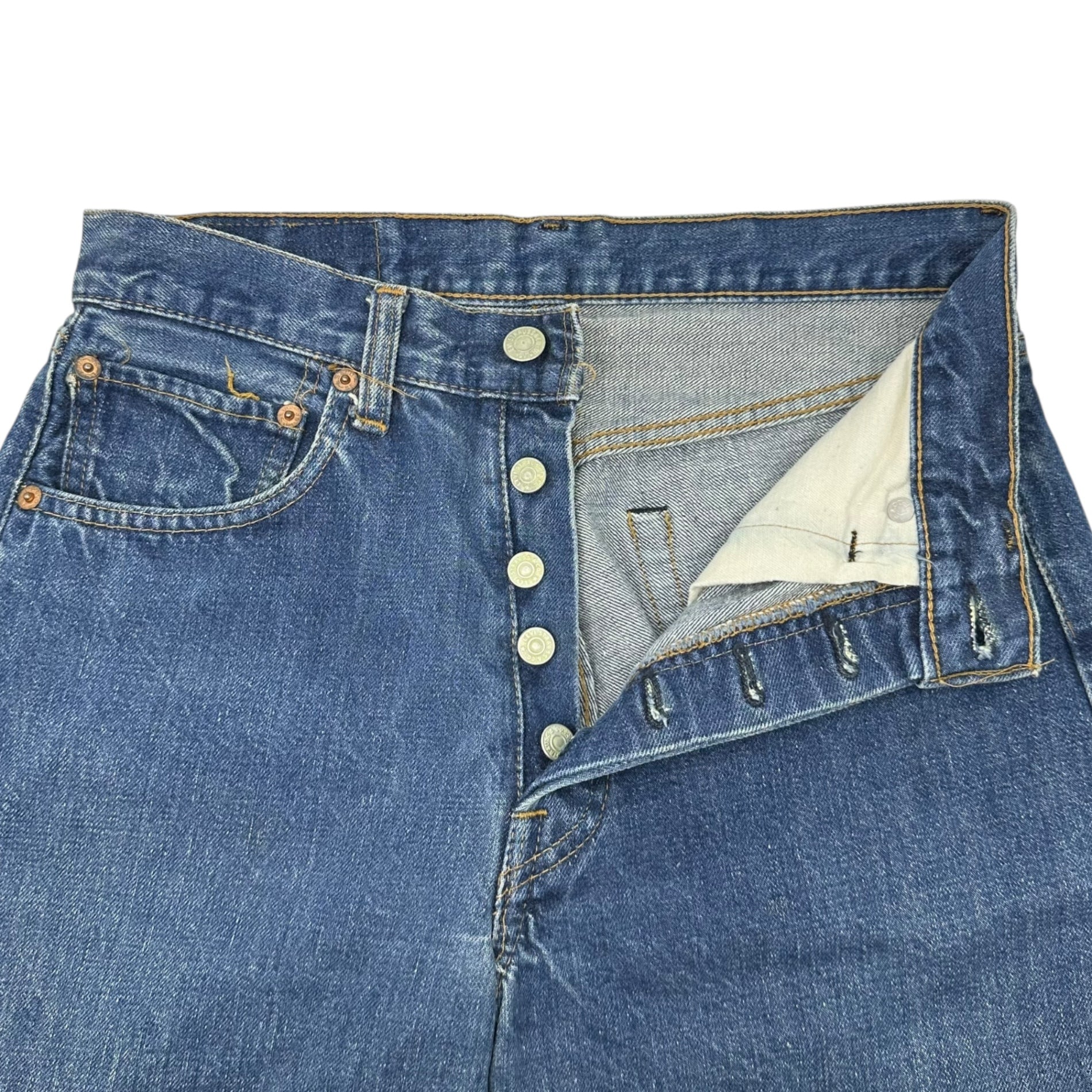 Levi's(リーバイス) 70's 501 66 Early Vintage Denim Pants 66前期 ヴィンテージ デニム パンツ W30 L31 インディゴ 74年8月製造 6刻印 セルビッチ 濃紺