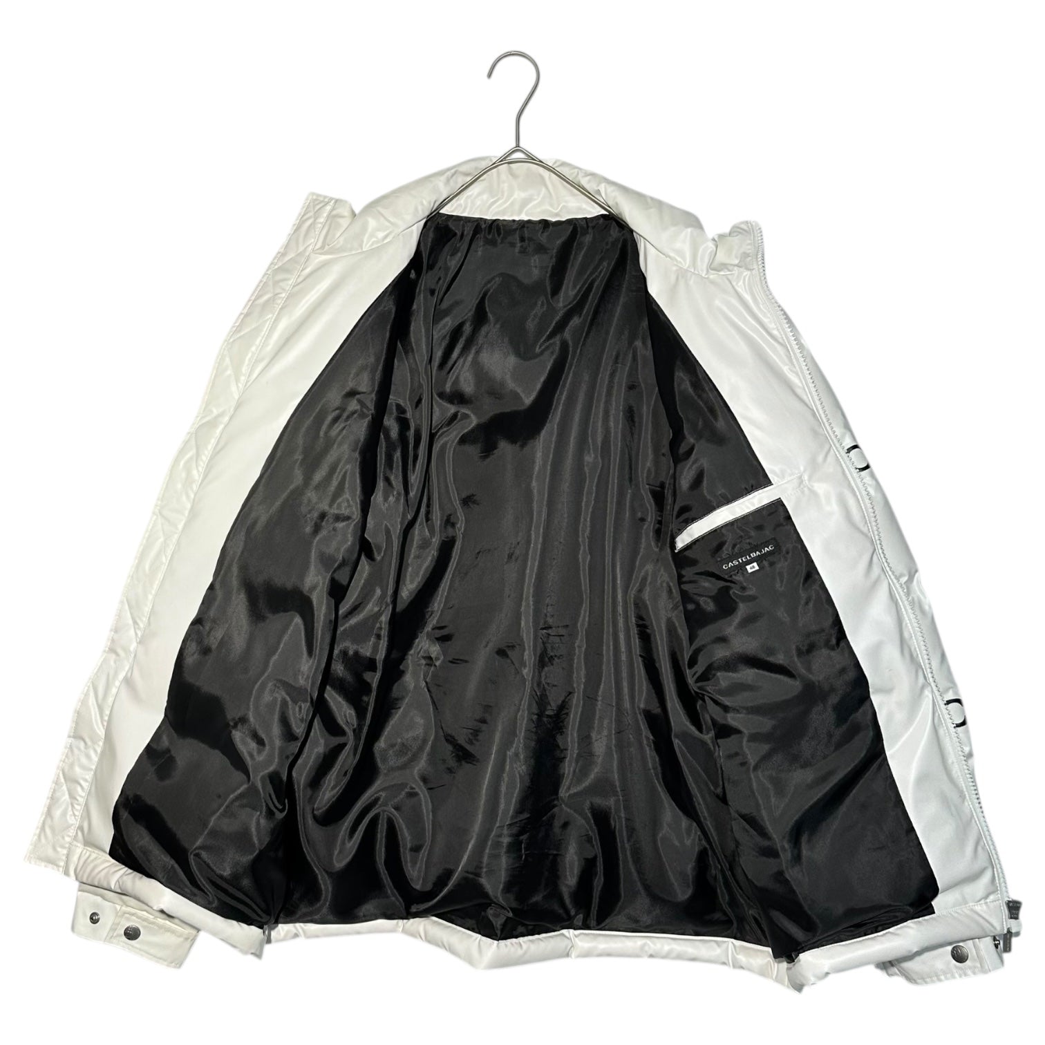 CASTELBAJAC(カステルバジャック) Printed Down Jacket プリント ダウン ブルゾン ジャケット 21110-103 48(M) ホワイト×ブラック