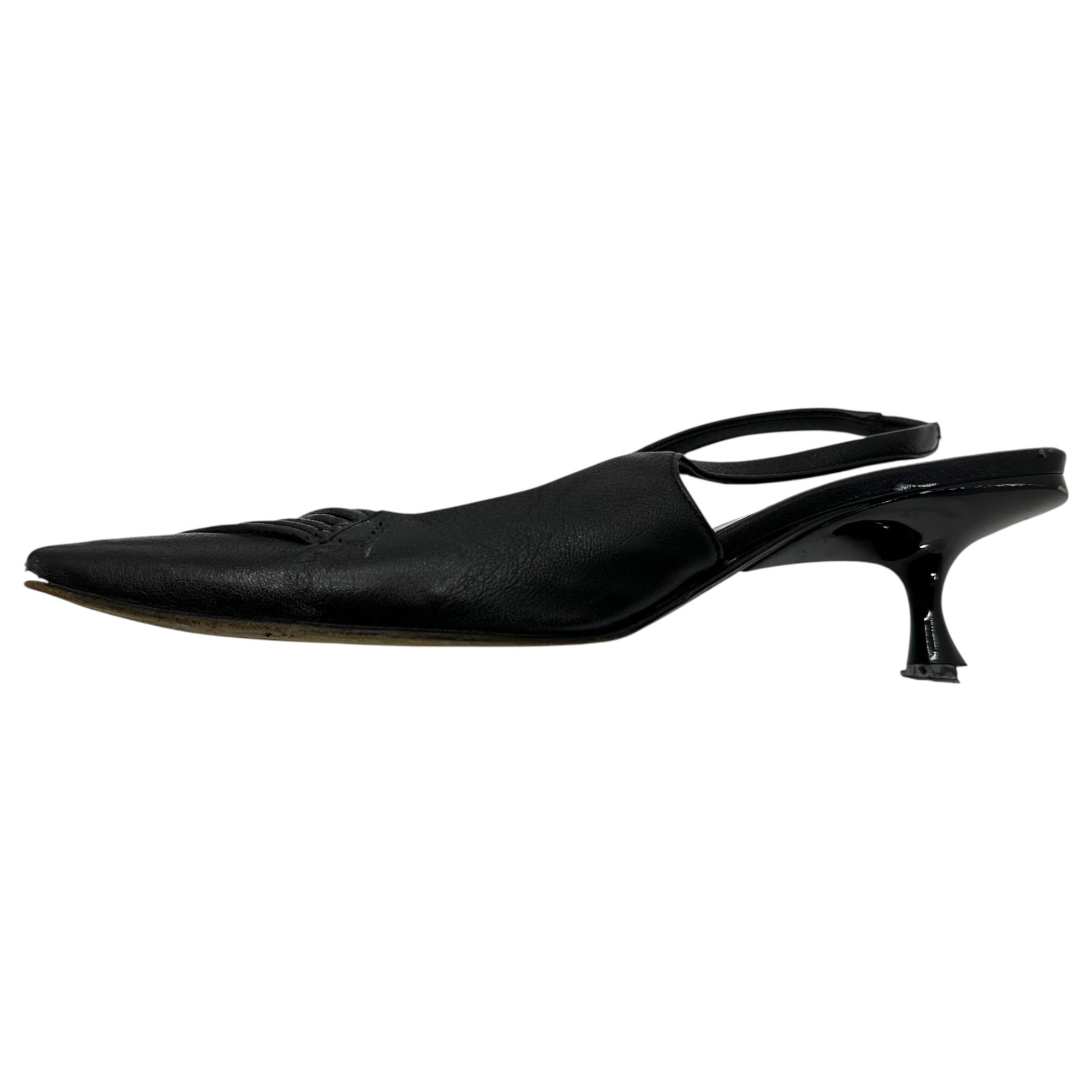 miu miu(ミュウミュウ) 90's~00’s Archive Pointed-toe stiletto pumps アーカイブ ポインテッドトゥ ピンヒール パンプス 35(22.5cm程度) ブラック