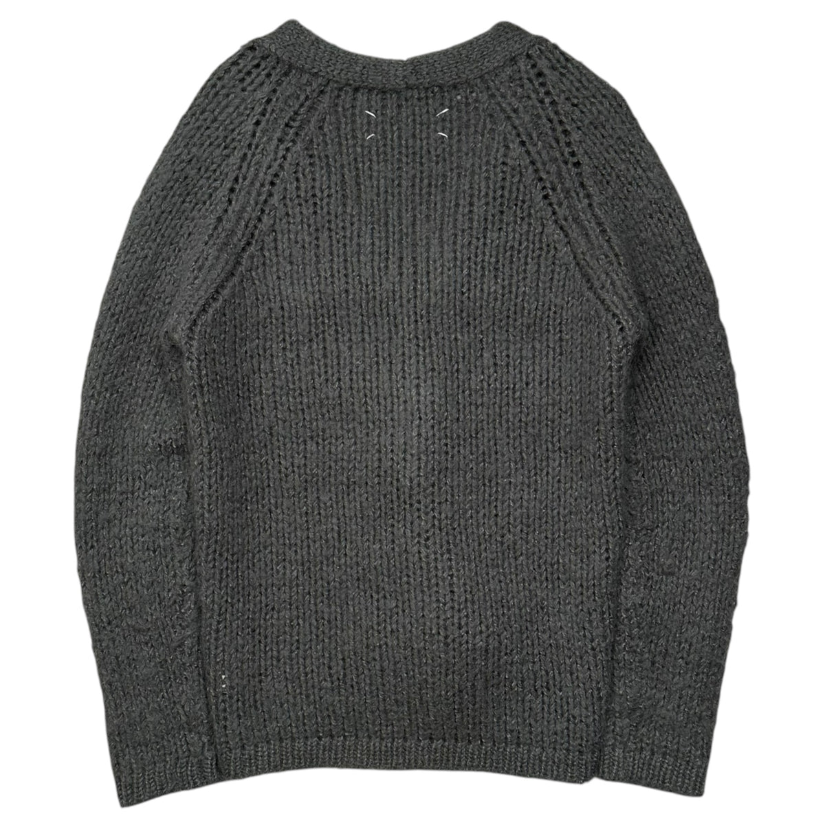 Maison Martin Margiela(メゾン マルタンマルジェラ) 2005AW Big-Button Loose-Knit Mohair Cardigan ビッグ ボタン ローゲージ モヘア カーディガン 30 YG013 S グレー 00’s 本人期 ニット