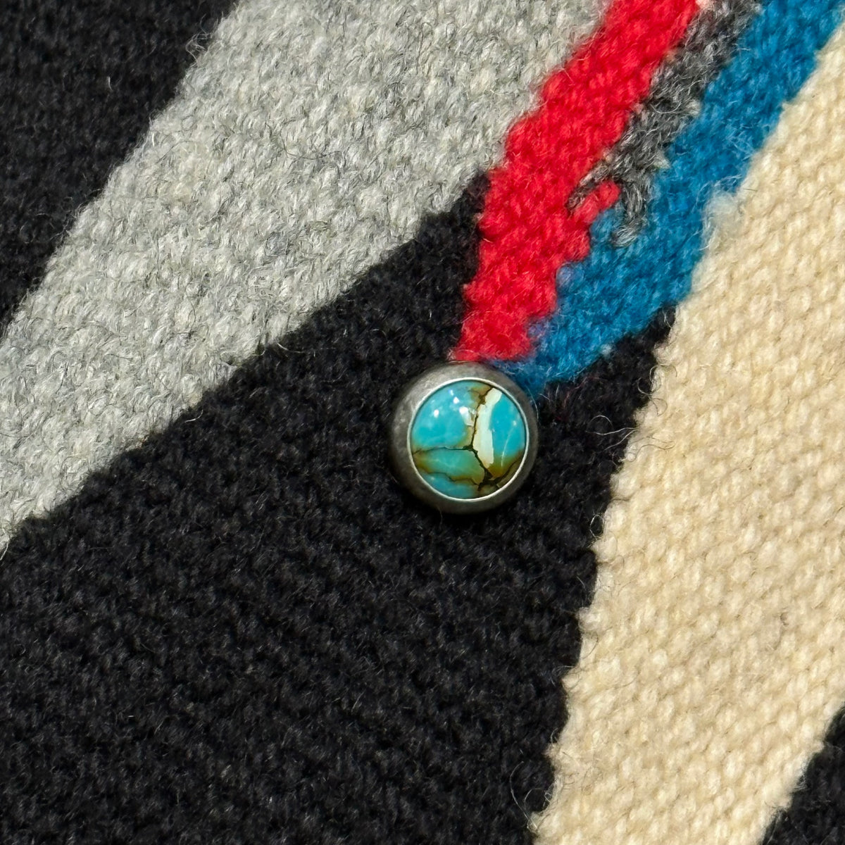ORTEGA'S(オルテガ) 1990's Turquoise Studded Chimayo Jacket ターコイズ スタッズ チマヨ ジャケット 40 ブラック 90年代 ウール コート