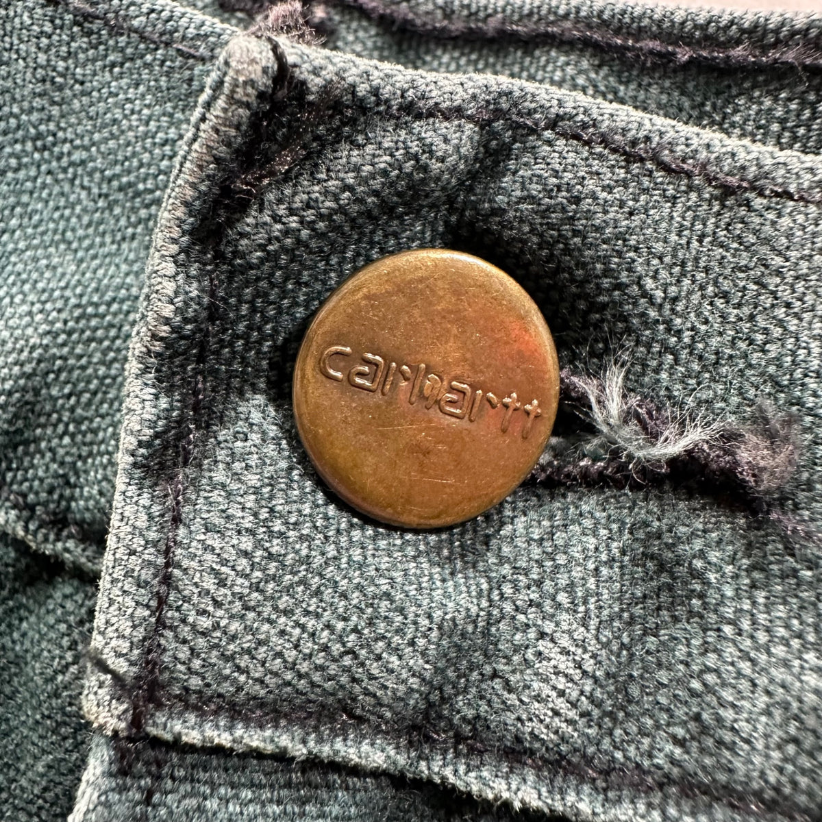 carhartt(カーハート) 1970's Duck Tapered Work Pants ダック地 テーパード ワーク パンツ 表記消(約W35) グリーン 70年代 42 TALON