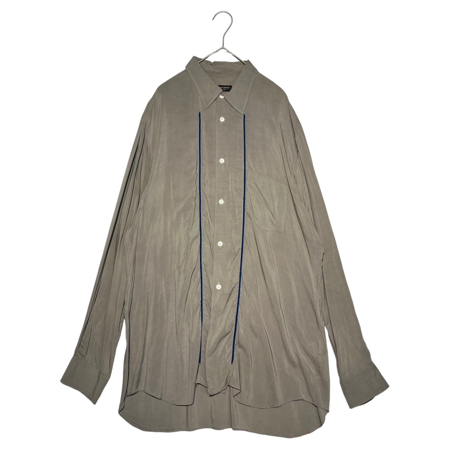 COMME des GARCONS HOMME PLUS(コムデギャルソンオムプリュス) 96SS centerline rayon shirt センターライン レーヨン シャツ PB-040500 FREE(M程度) グレー×ブルー AD1995