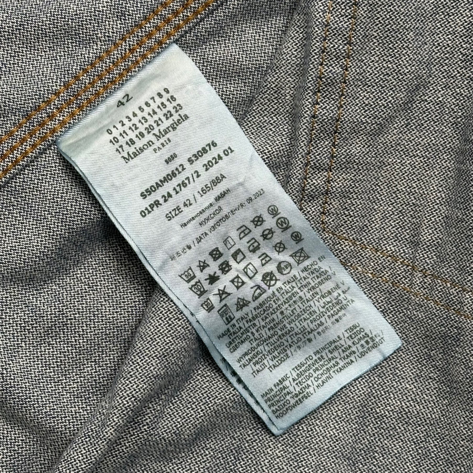 MAISON MARGIELA(メゾンマルジェラ) 24SS DENIM SPORTS JACKET デニム スポーツ ジャケット S50AM0612 42 インディゴ カバーオール