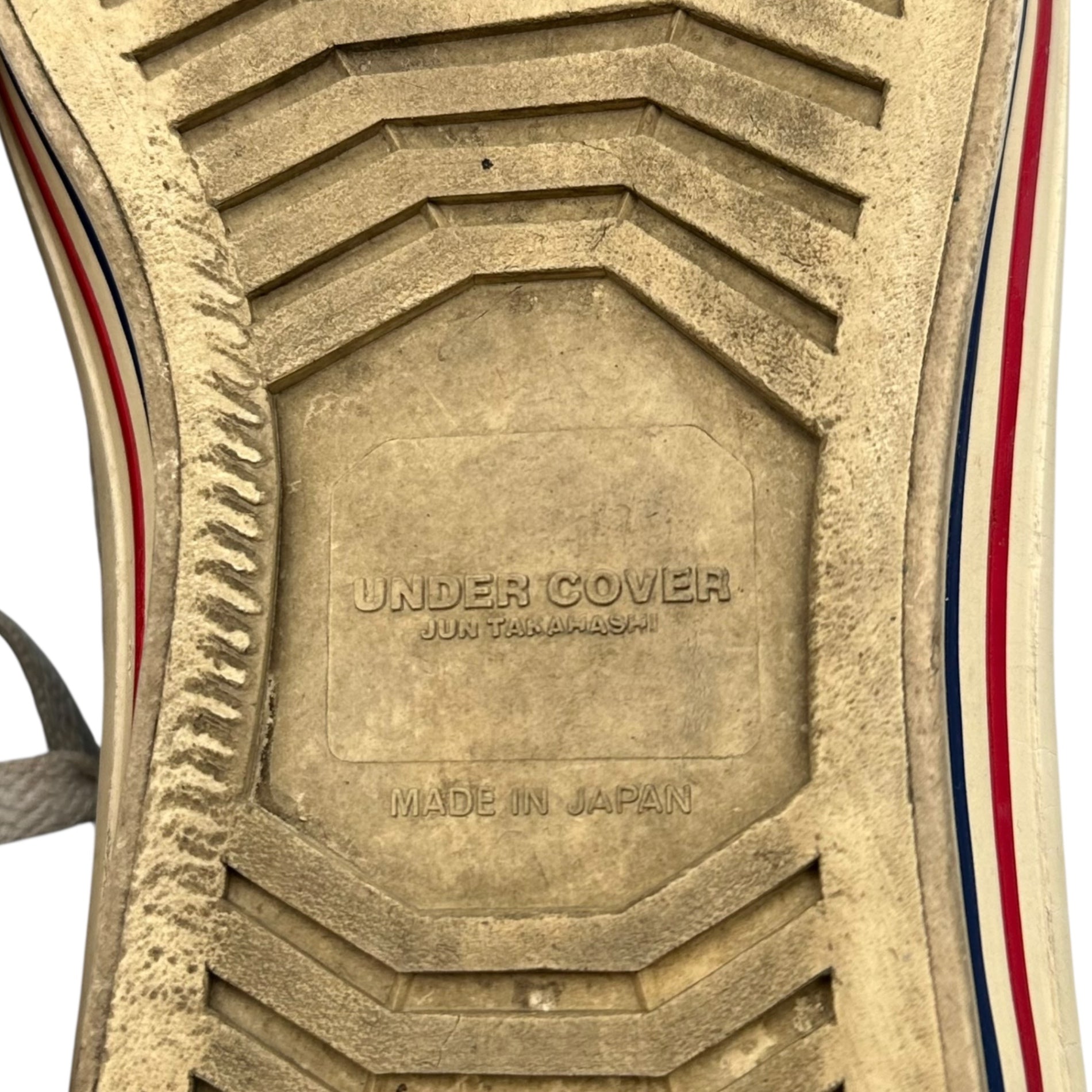 UNDERCOVER(アンダーカバー) 96AW WIRE Period Toe-Painted All Star Type Low-Cut Sneakers ワイヤー期 つま先塗装 オールスター タイプ ローカットスニーカー L(27.5~28.0cm程度) ブラック×ホワイト×レッド 1996年 初期アイテム 稀少 AS型