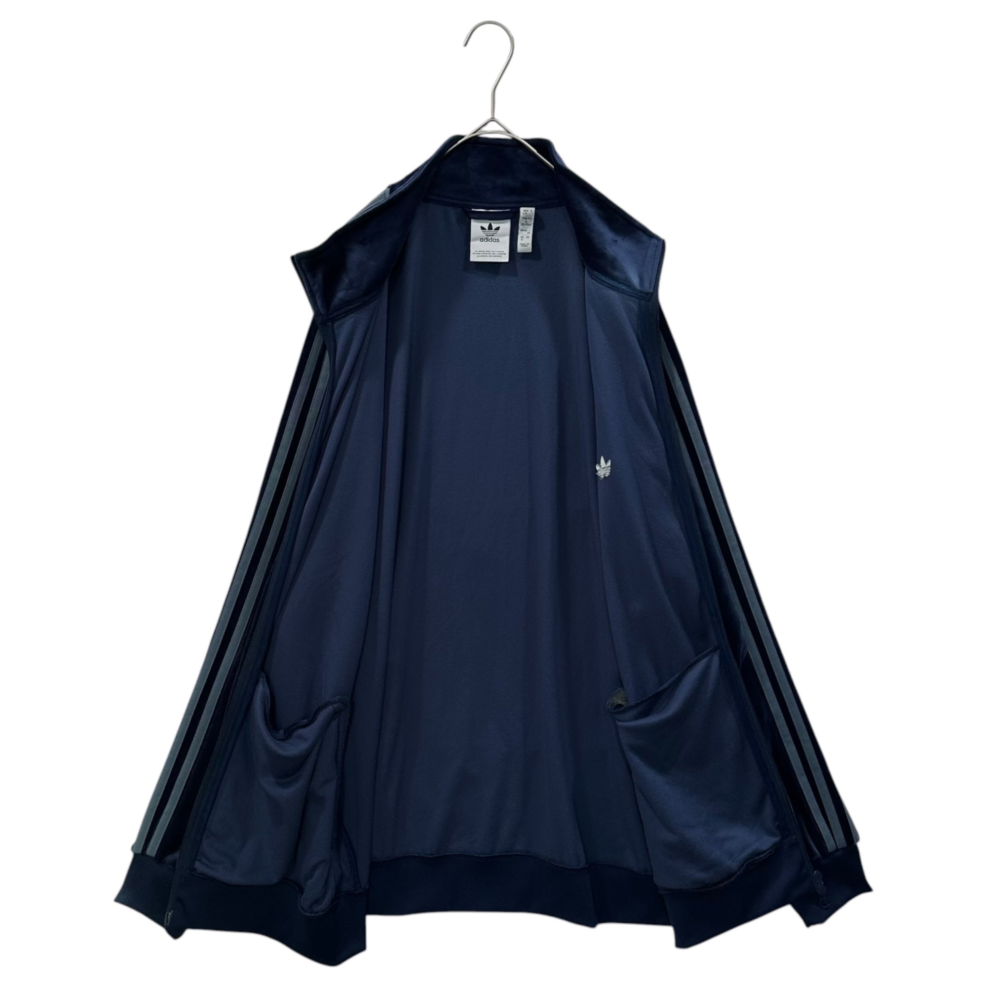 adidas(アディダス) CLASSIC VELOUR TRACKTOP NIGHT INDIGO クラシック ベロア トラック トップ JM2269 XL ネイビー ジャケット