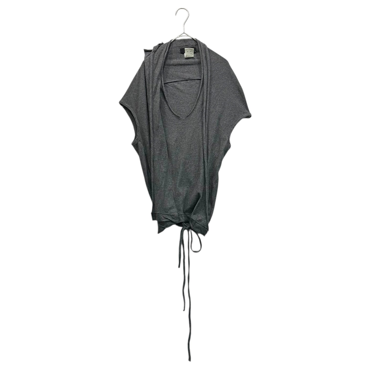 Y's(ワイズ) U-neck Asymmetric Sleeveless Top Uネック 変形 ノースリーブ トップ カットソー YS-T73-553 3(L程度) グレー