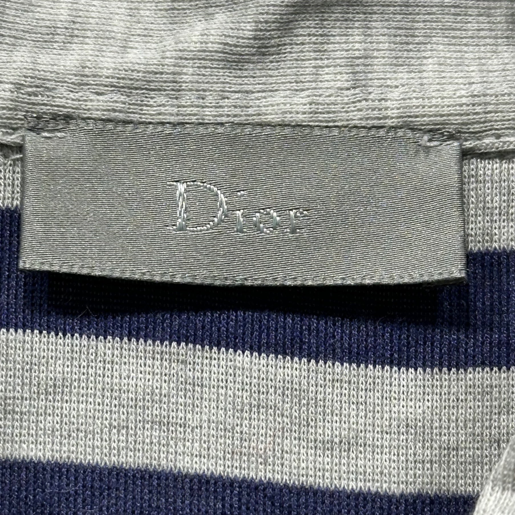 Dior HOMME(ディオールオム) 05SS by Hedi Slimane BECK Border Polo Shirt ベック期 エディースリマン ボーダー ポロ シャツ 5EH3063353 S グレー×ネイビー