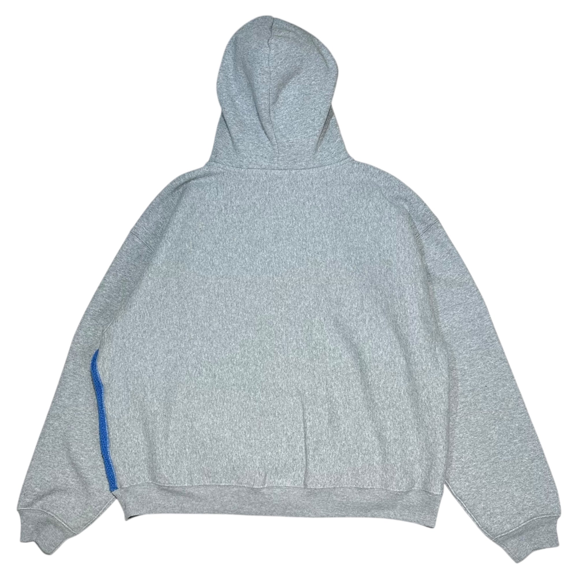eYe JUNYA WATANABE MAN × PALACE(アイ ジュンヤワタナベマン × パレス) 24AW Snowflake-Patterned Knit × Sweatshirt Combination Hoodie 雪柄 ニット スウェット コンビ フーディー パーカー WN-T905 M グレー×ブルー AD2024