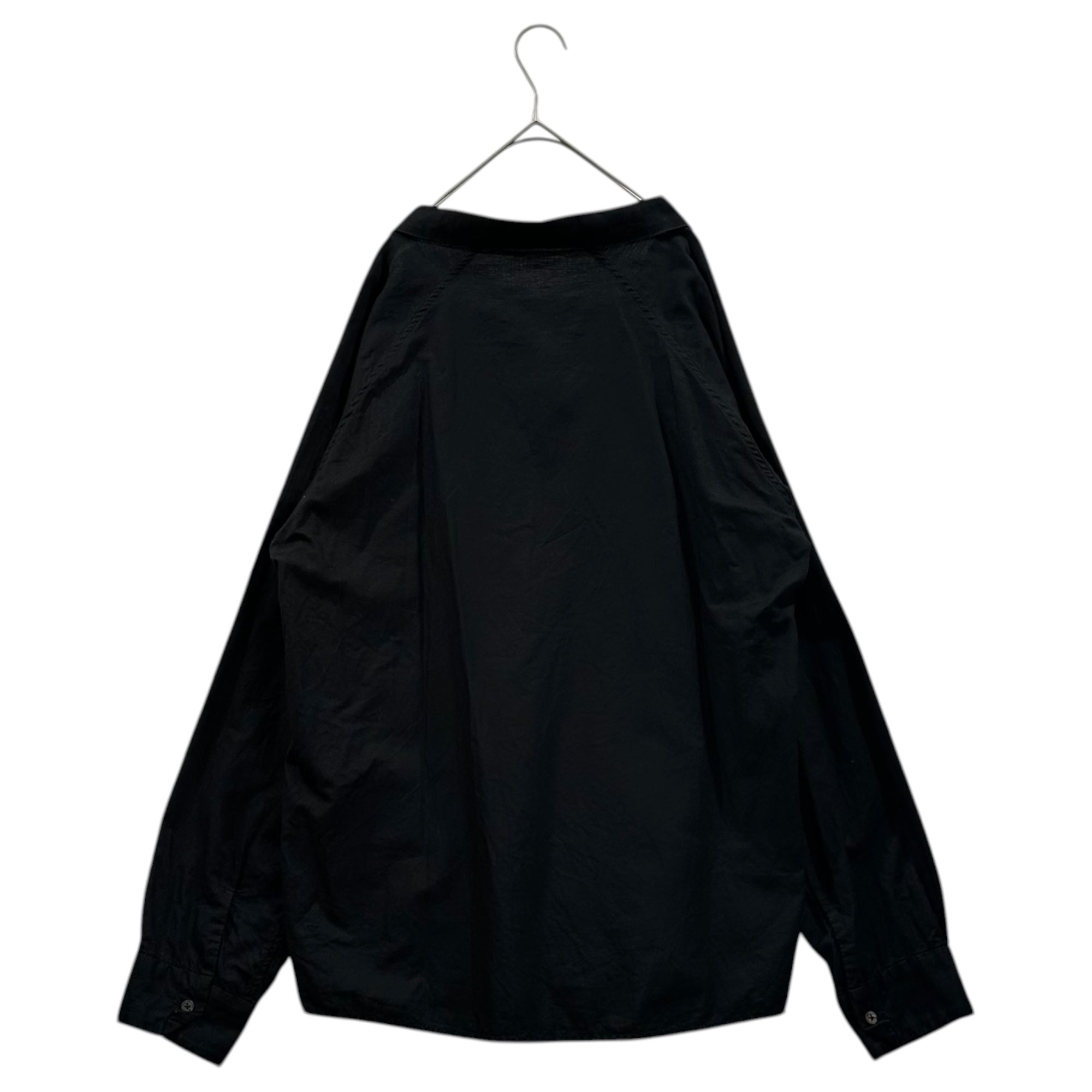kapital(キャピタル) Asymmetrical Collar Wide-Sleeve L/S Shirt 変形 襟 ワイド 長袖 シャツ 4(XL程度) ブラック
